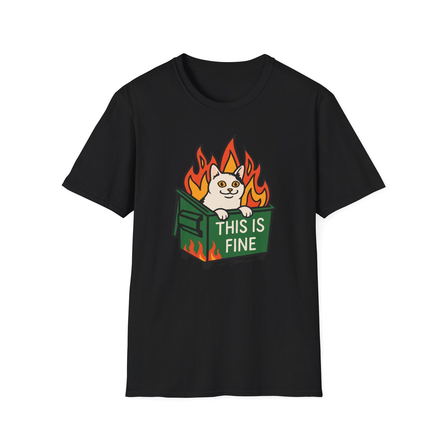This Is Fine Dumpster Cat T-Shirt