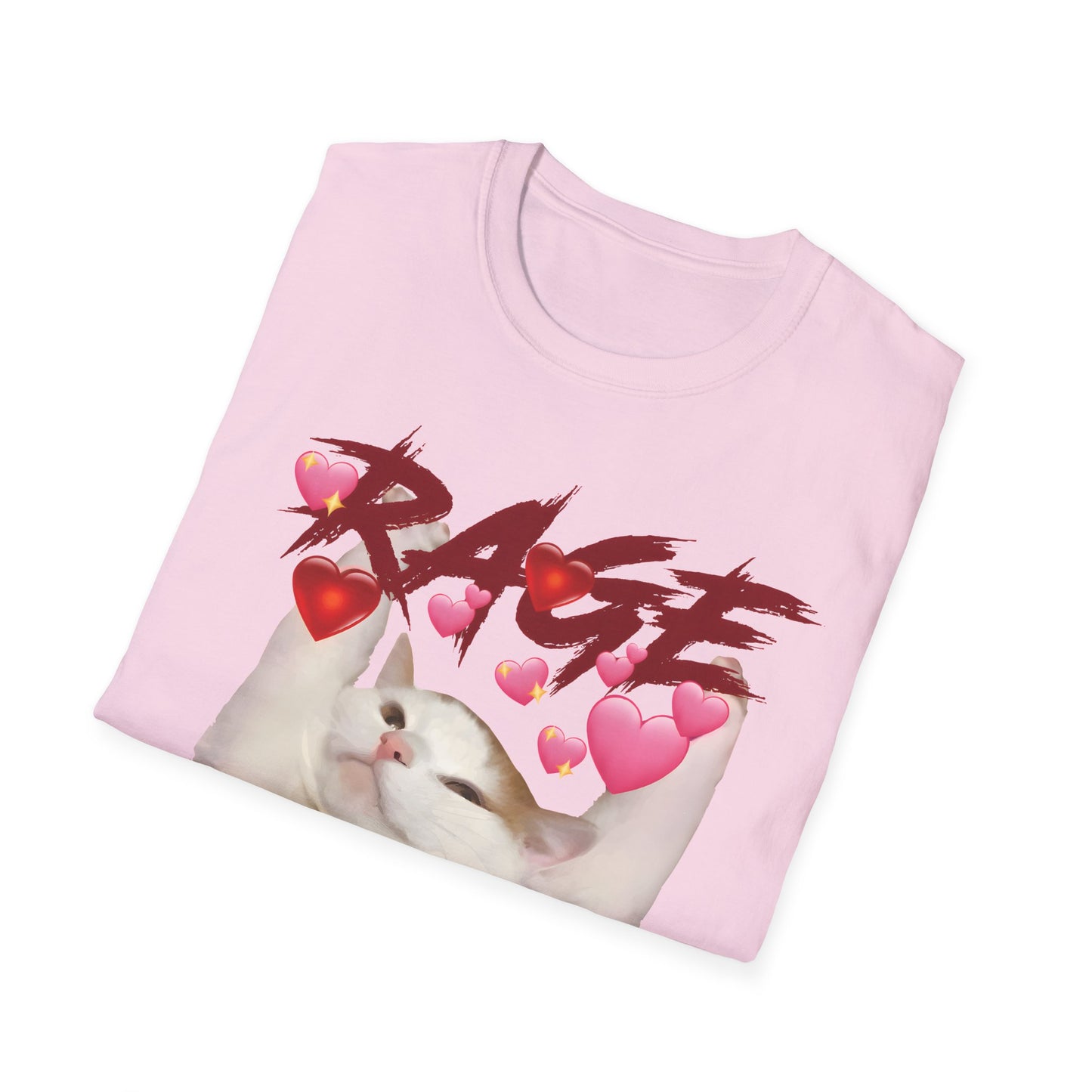 Rage Consumes Me Meme Tee with Hearts and Chaos Energy Vibes