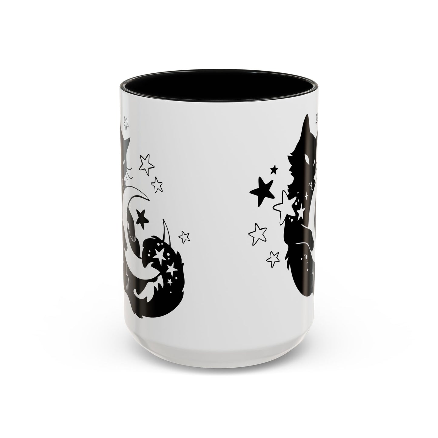 Moon Kitty Amongst the Stars Accent Coffee Mug (11, 15oz)