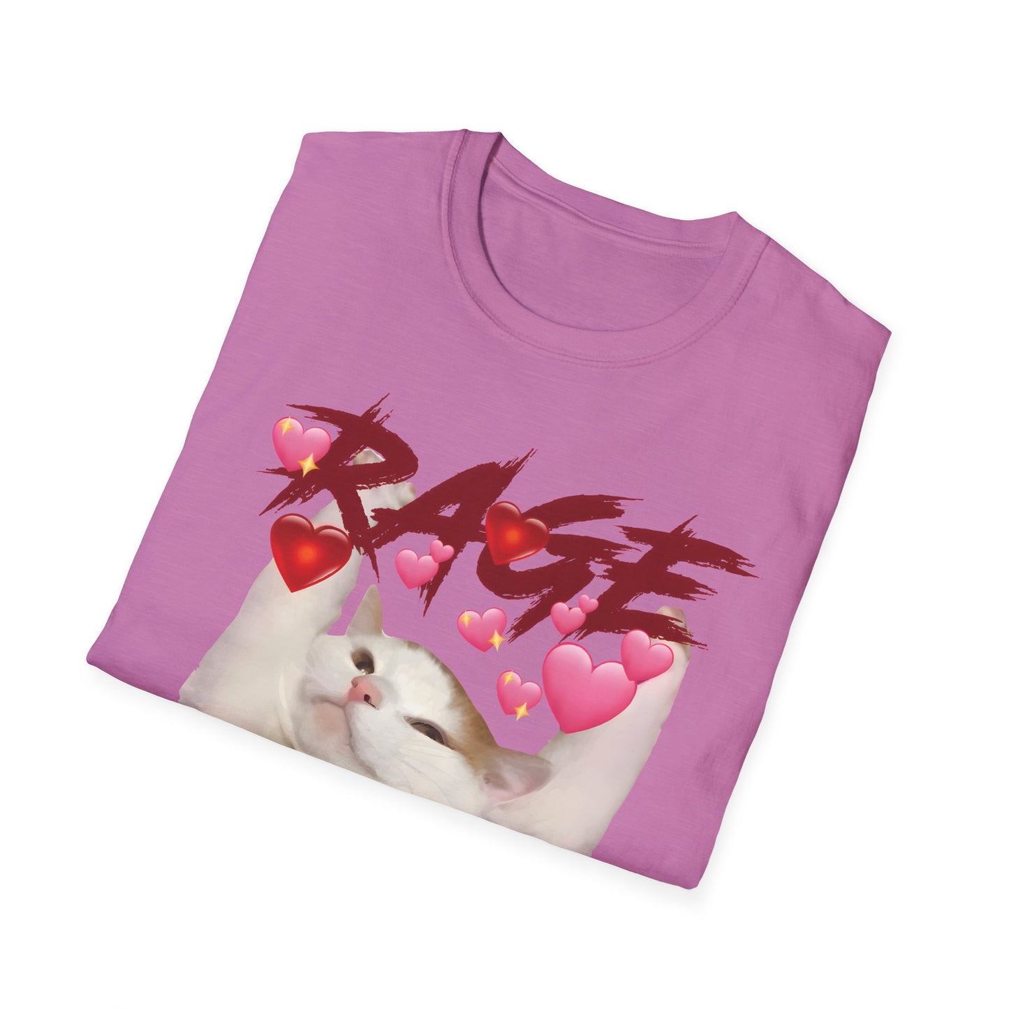 Rage Consumes Me Meme Tee with Hearts and Chaos Energy Vibes