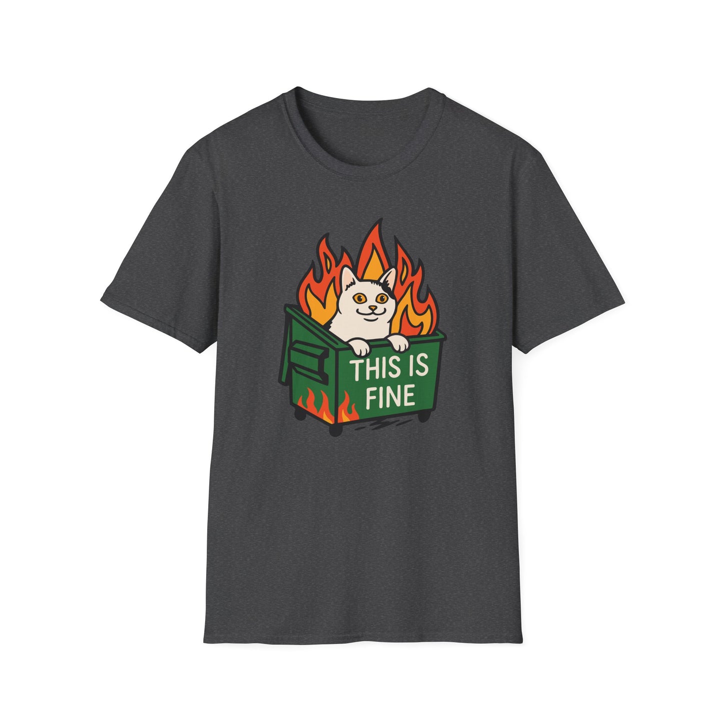 This Is Fine Dumpster Cat T-Shirt