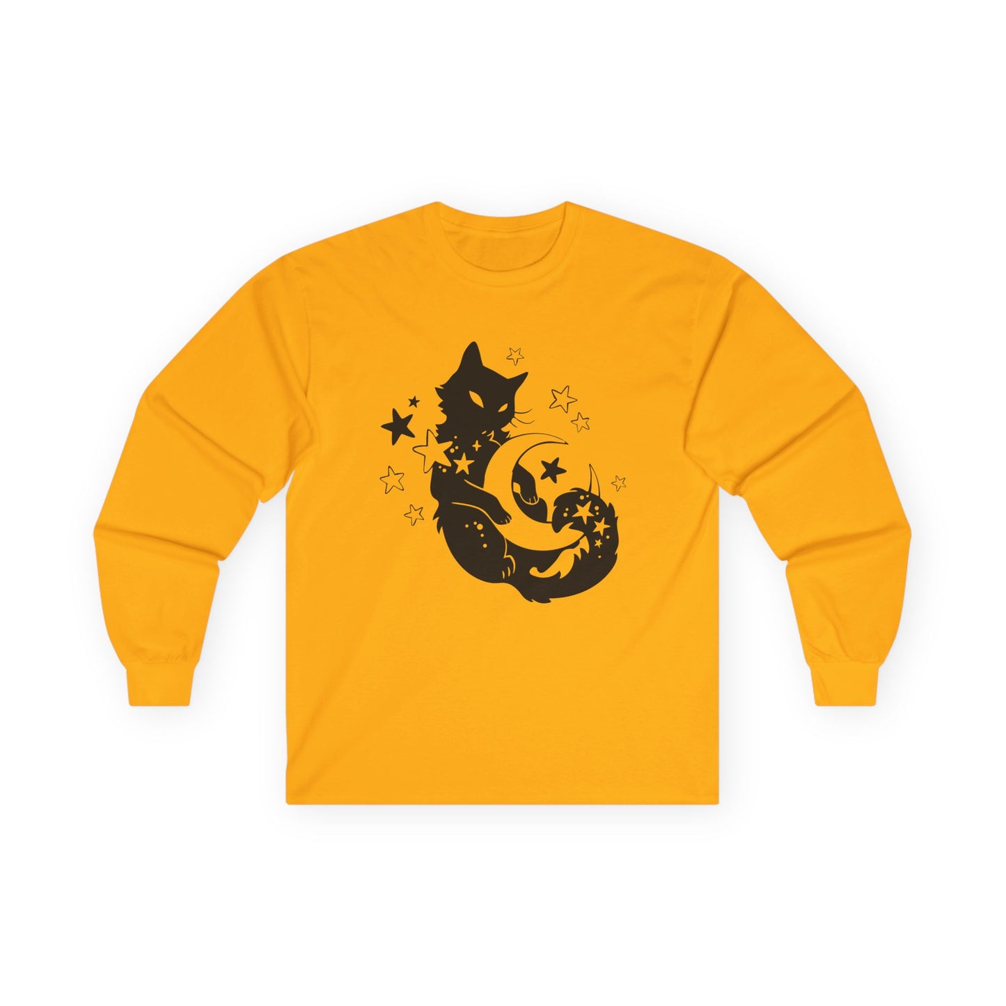 Moon Kitty Amongst the Stars Unisex Ultra Cotton Long Sleeve Tee