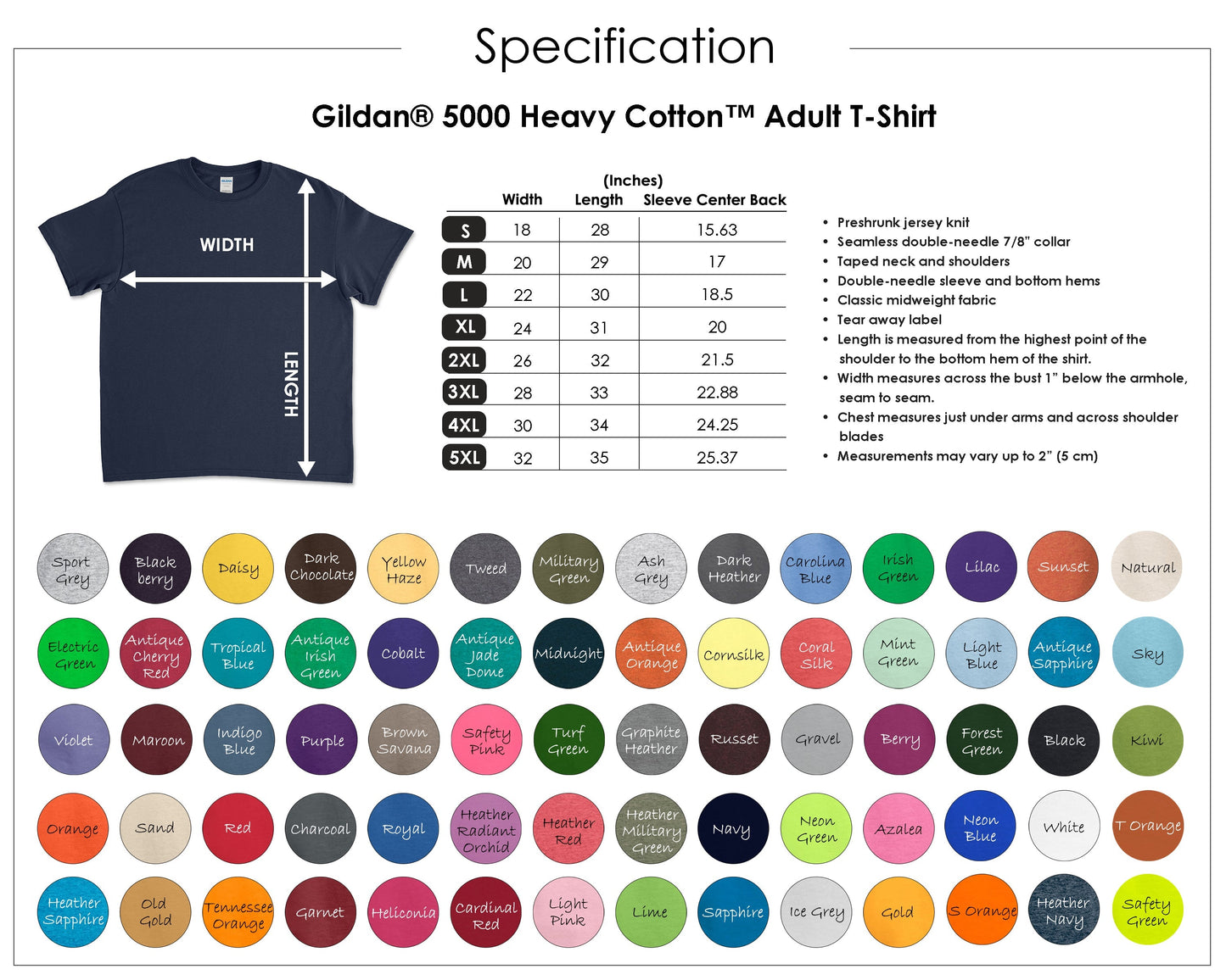 Custom Gildan G500 Shirts for Groups & Events