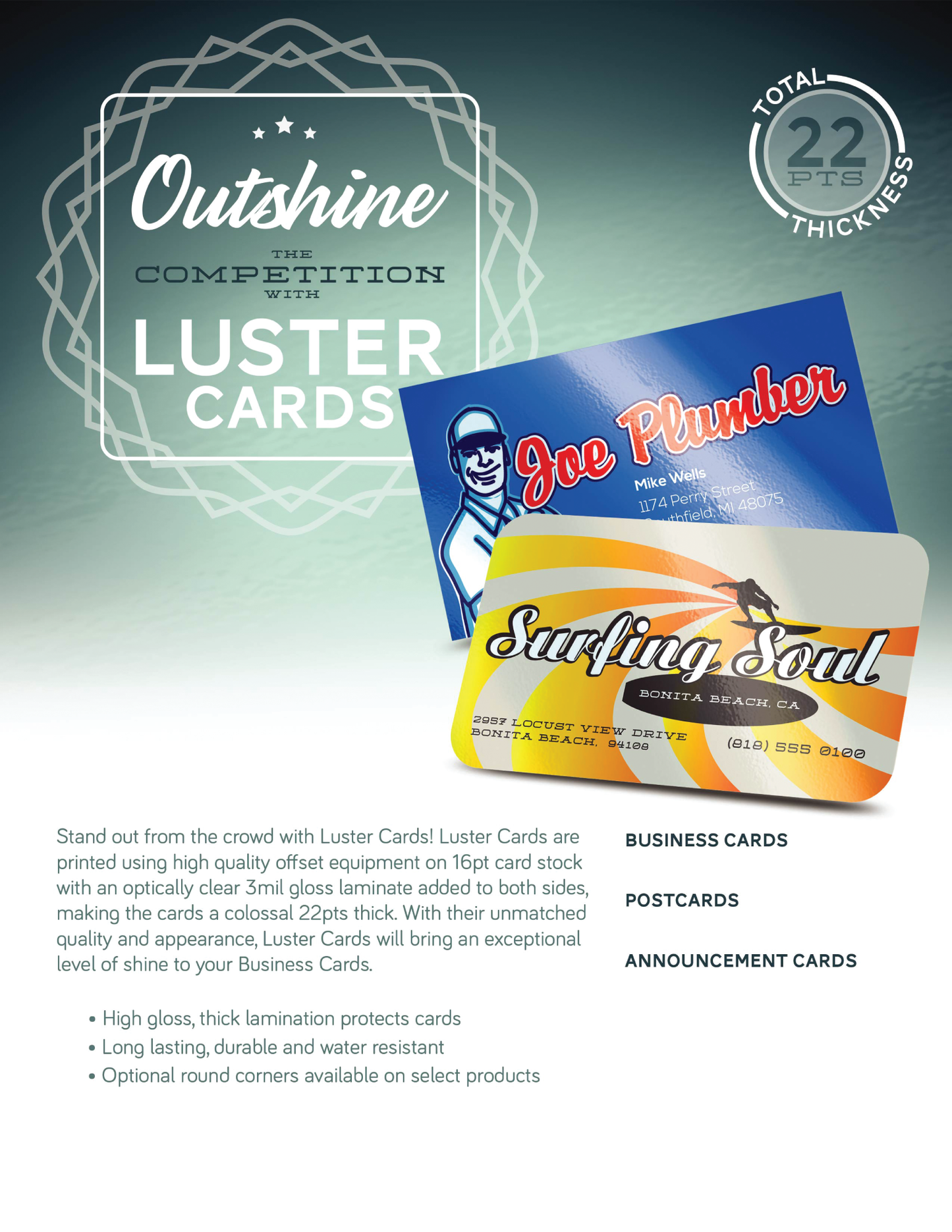 Custom Luxury Business Cards & Postcards