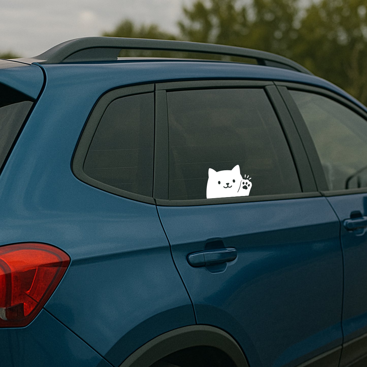 Waving Cat Transfer Decal