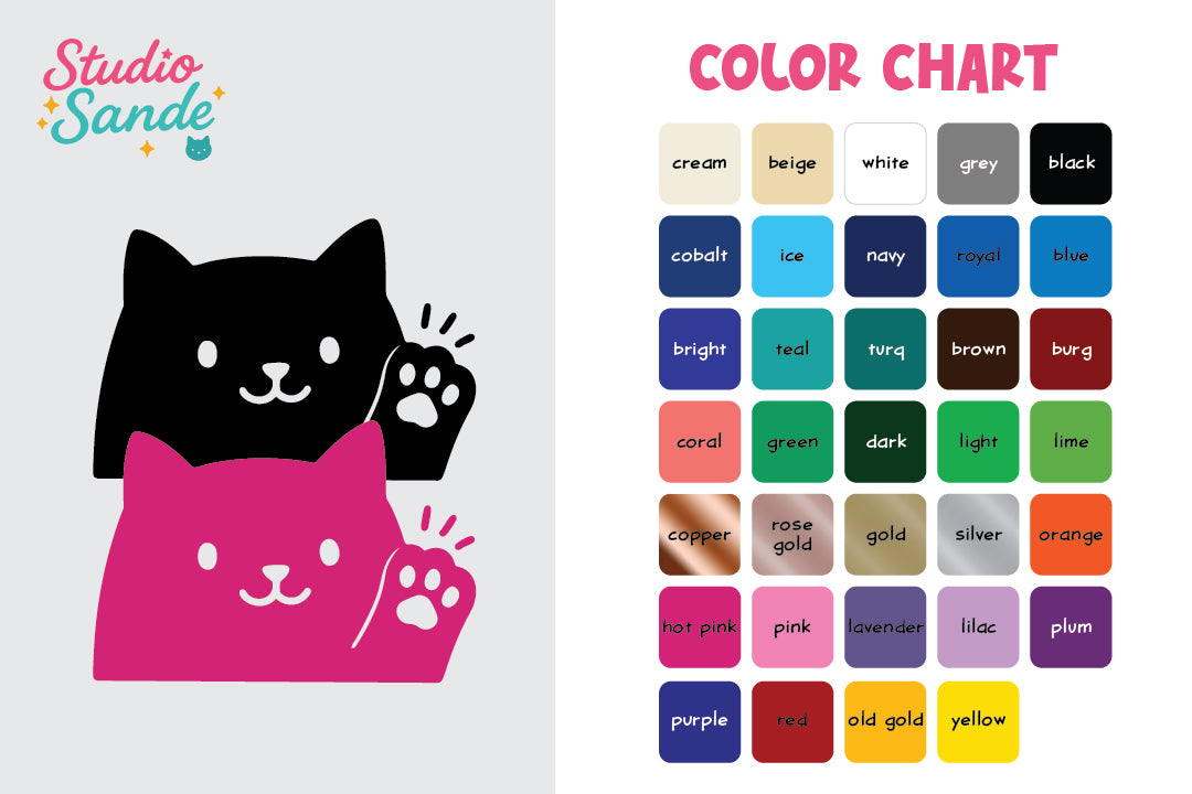 Waving Cat Transfer Decal