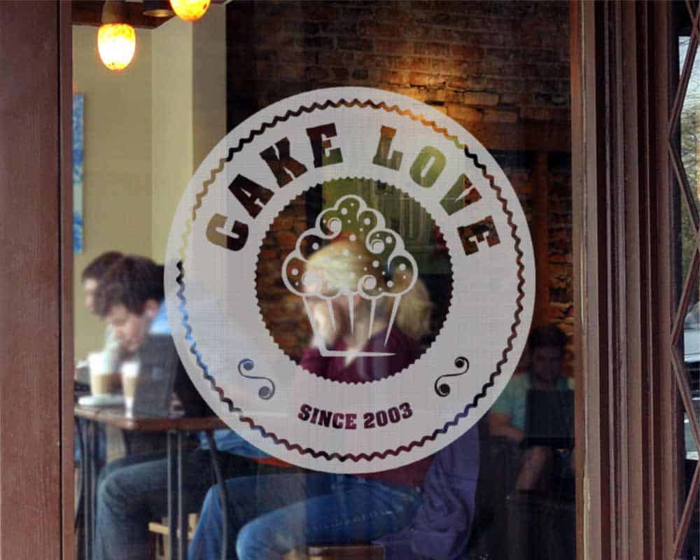 Custom One-Color Vinyl Transfer Decal – Storefront & Window Graphics