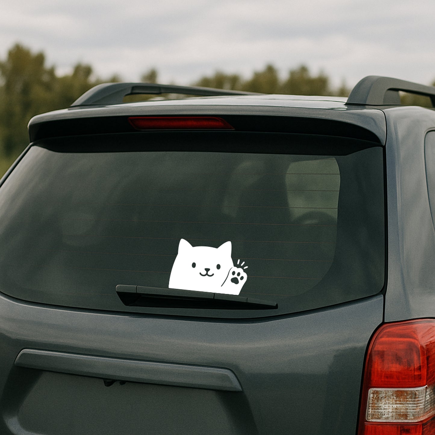 Waving Cat Transfer Decal