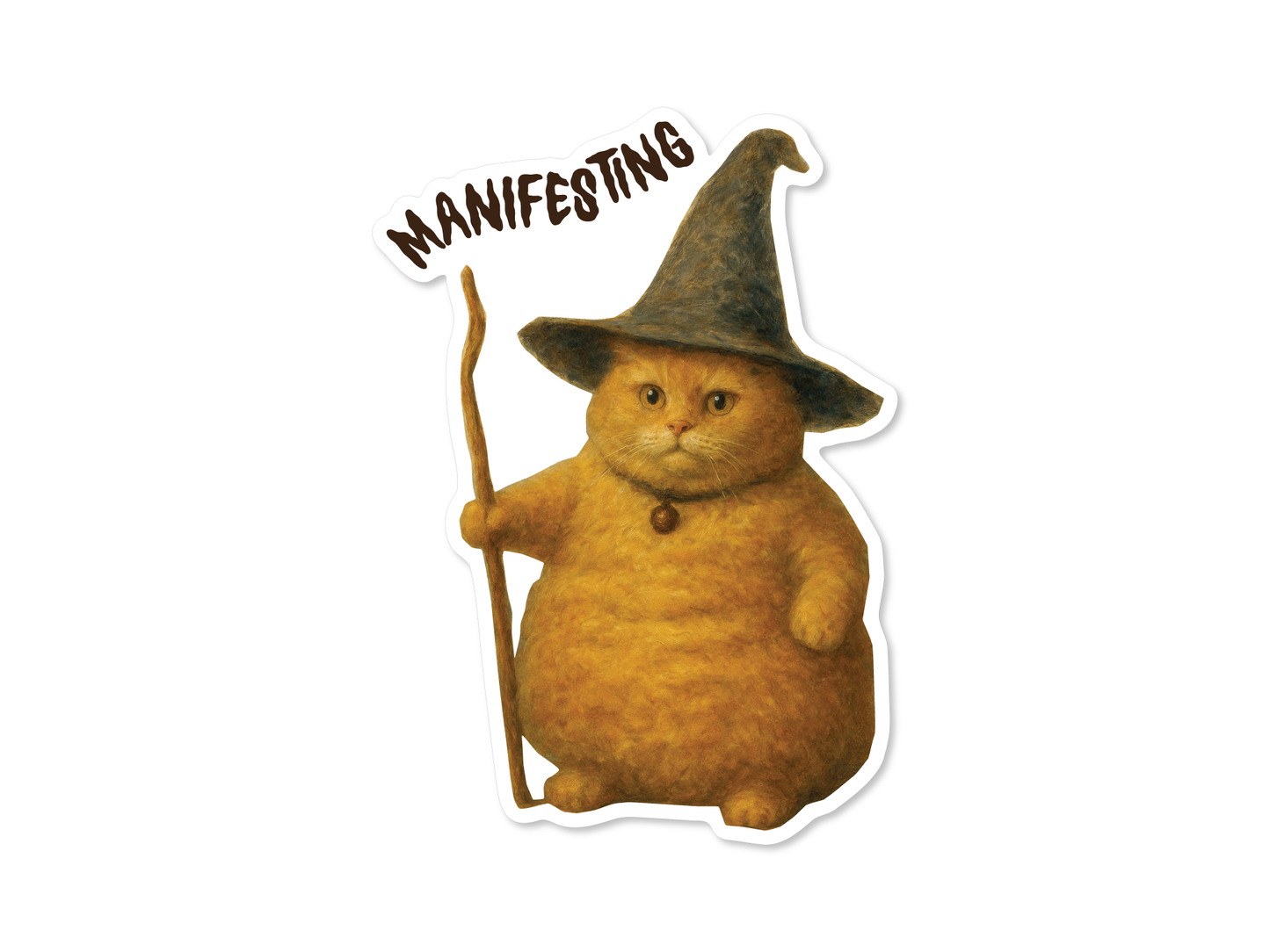 Manifesting Witch Cat Sticker