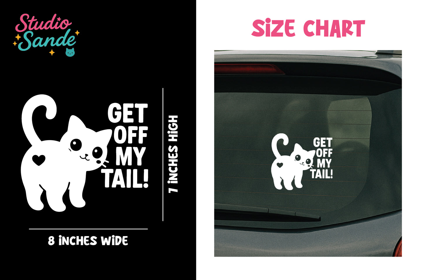 Get Off My Tail Vinyl Sticker