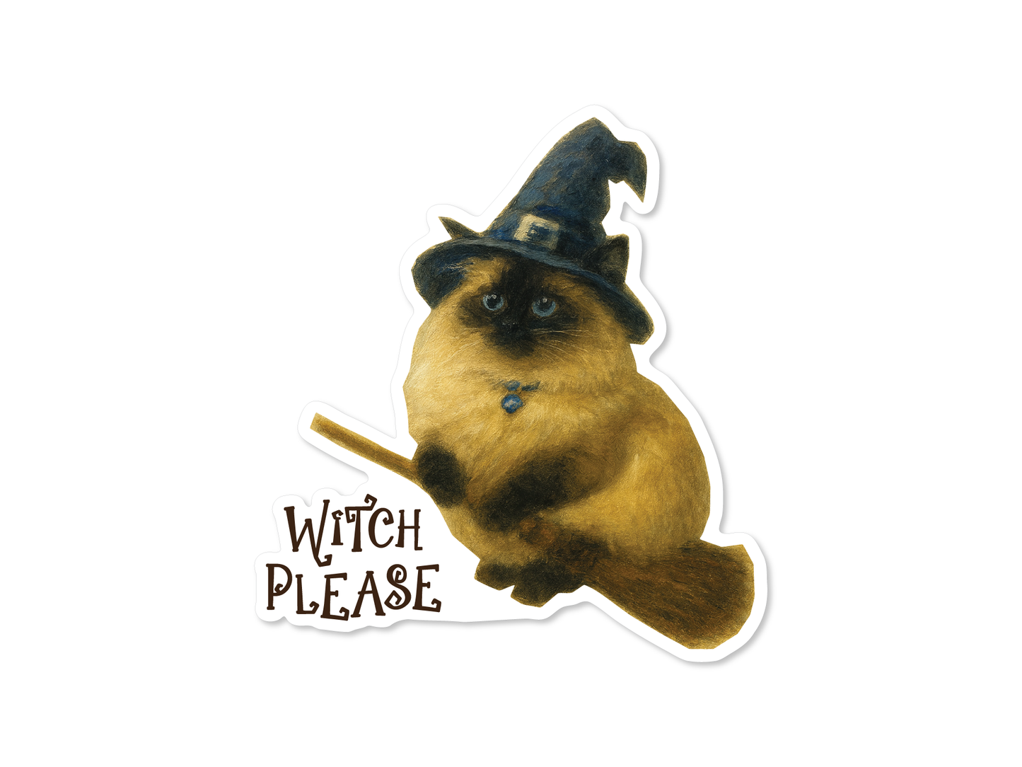 Witch Please Cat Sticker