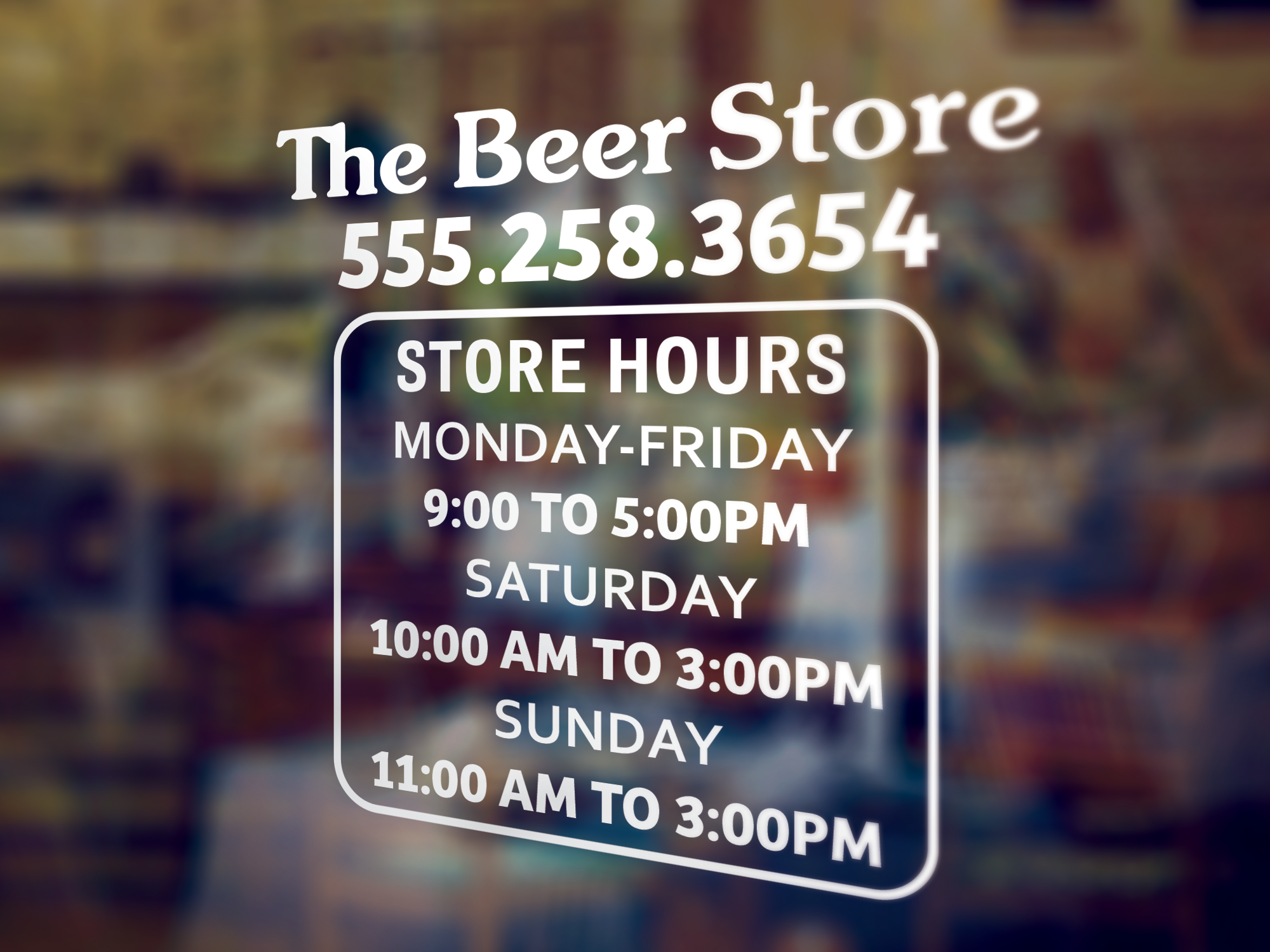 Custom One-Color Vinyl Transfer Decal – Storefront & Window Graphics