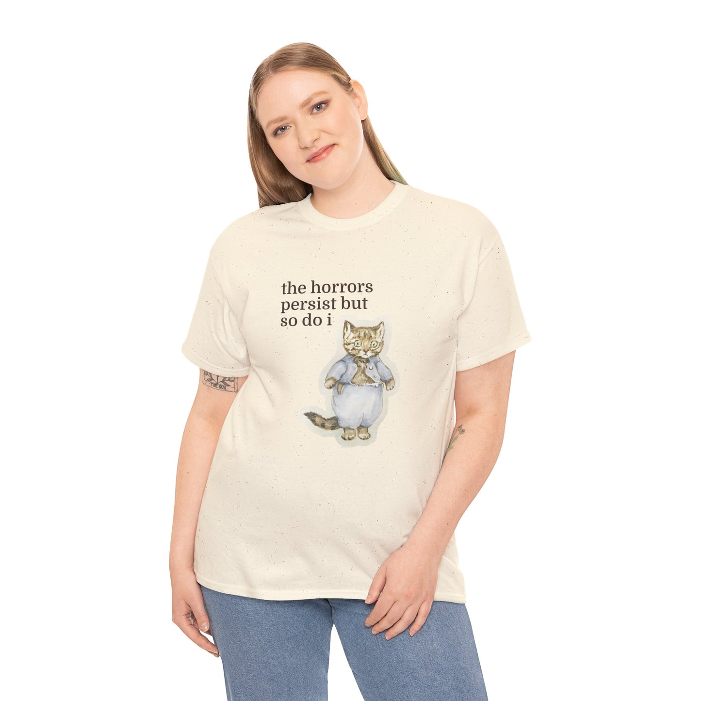 The Horrors Persist Vintage Cat Tee