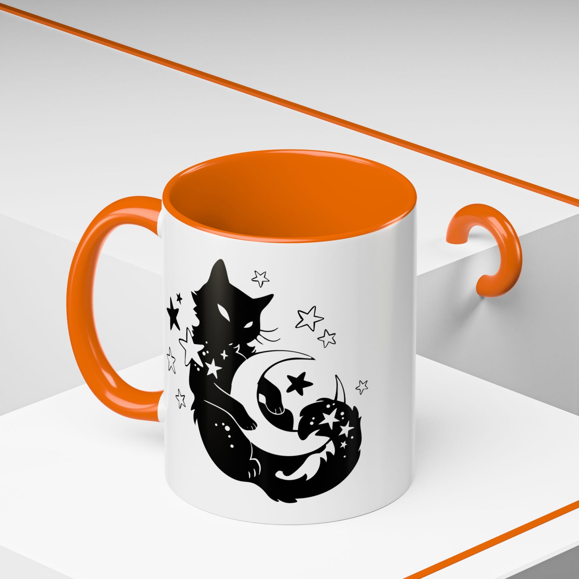 Moon Kitty Amongst the Stars Accent Coffee Mug (11, 15oz)