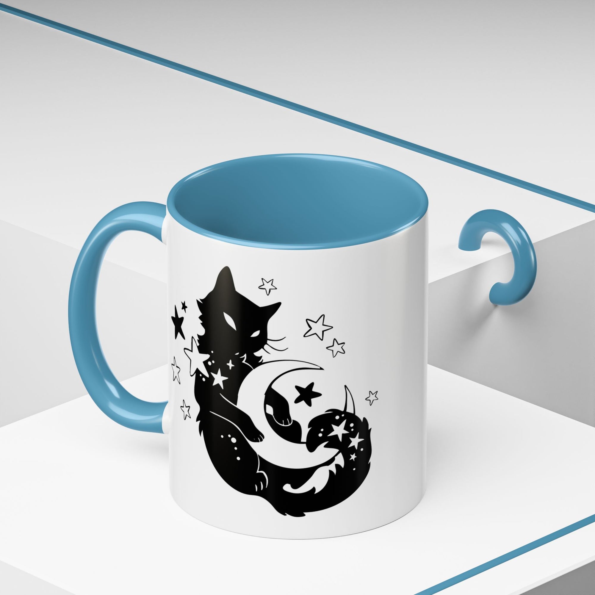 Moon Kitty Amongst the Stars Accent Coffee Mug (11, 15oz)