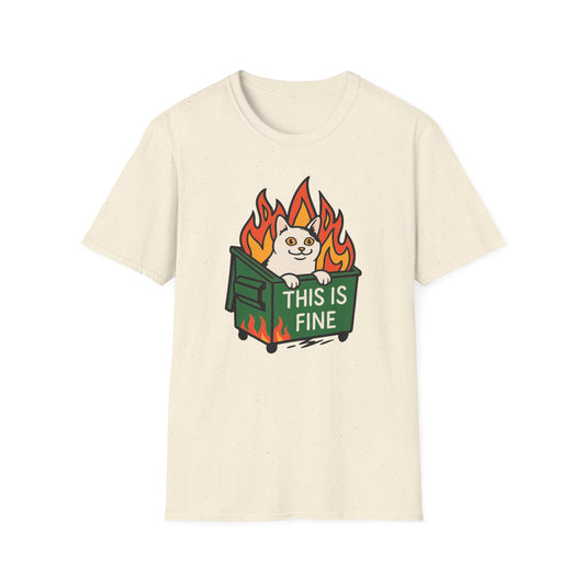 This Is Fine Dumpster Cat T-Shirt
