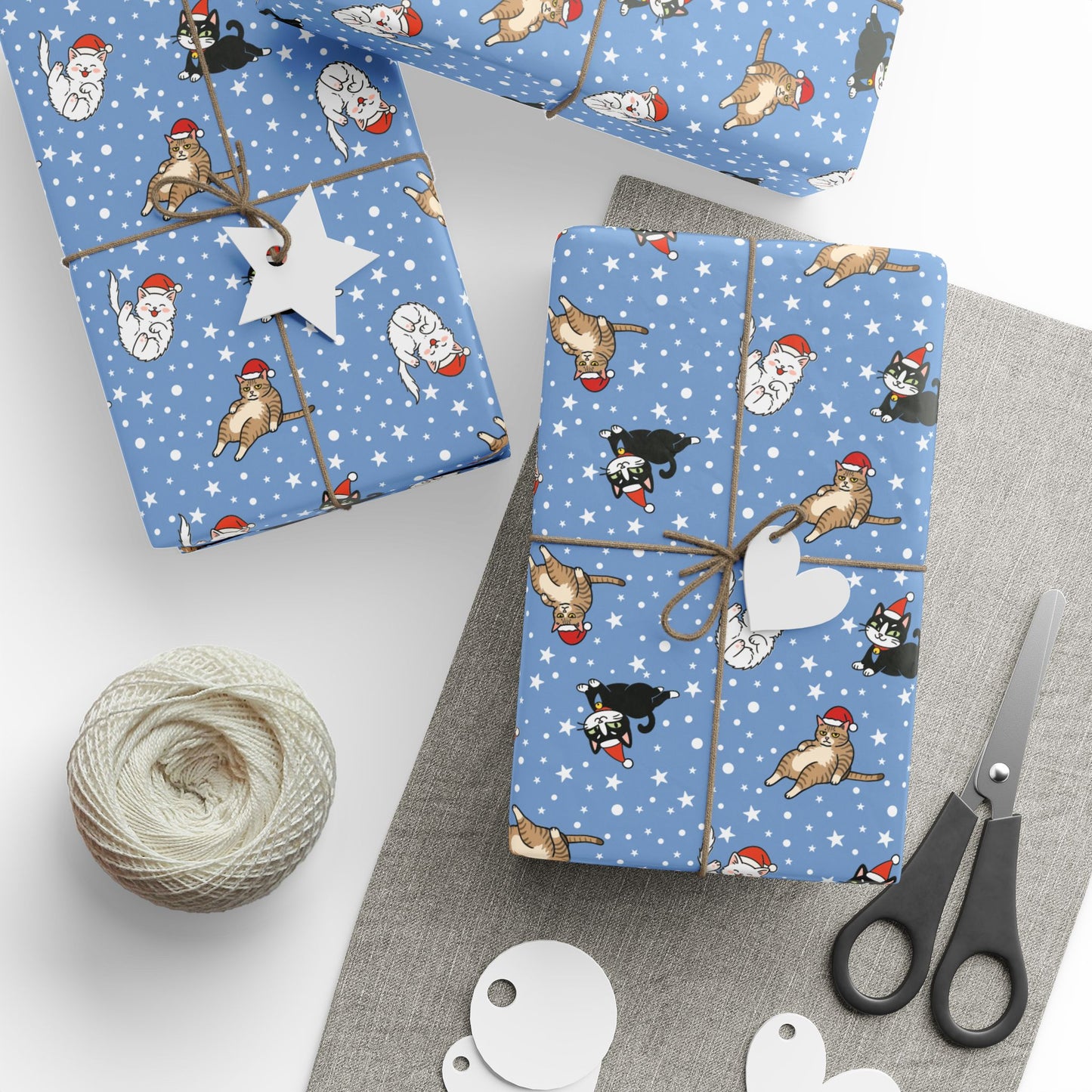 Santa Cat Christmas Wrapping Paper