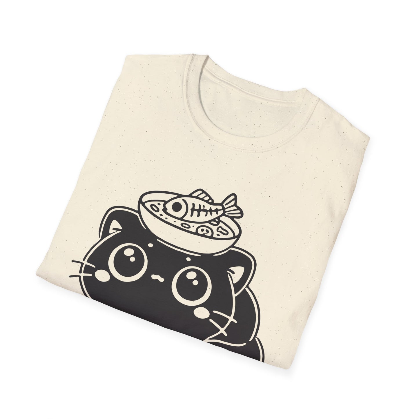 I'm Tired and My Brain is Soup Shirt, Cute Exhausted Cat with Soup Bowl Tee