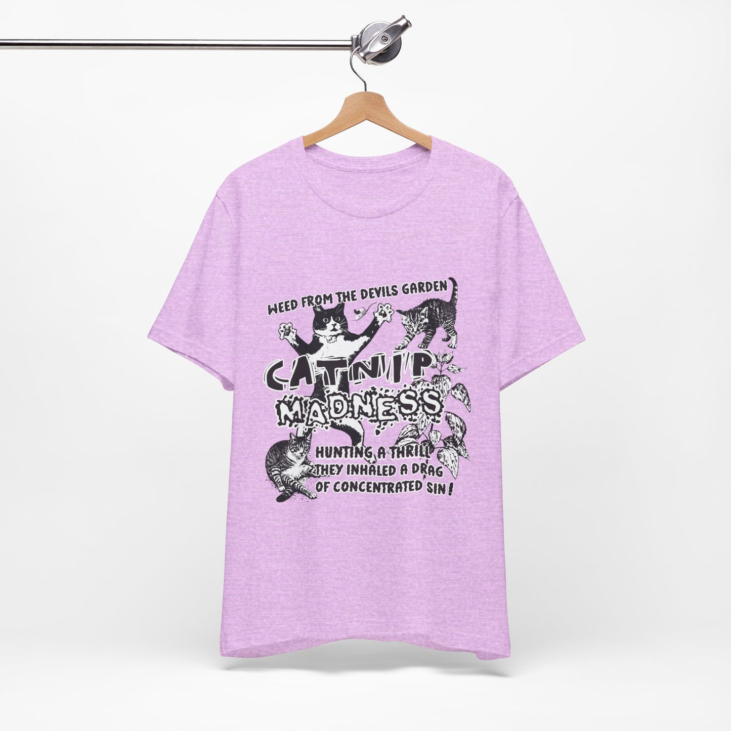 Catnip Madness Funny Retro Cat Unisex Jersey Short Sleeve Tee