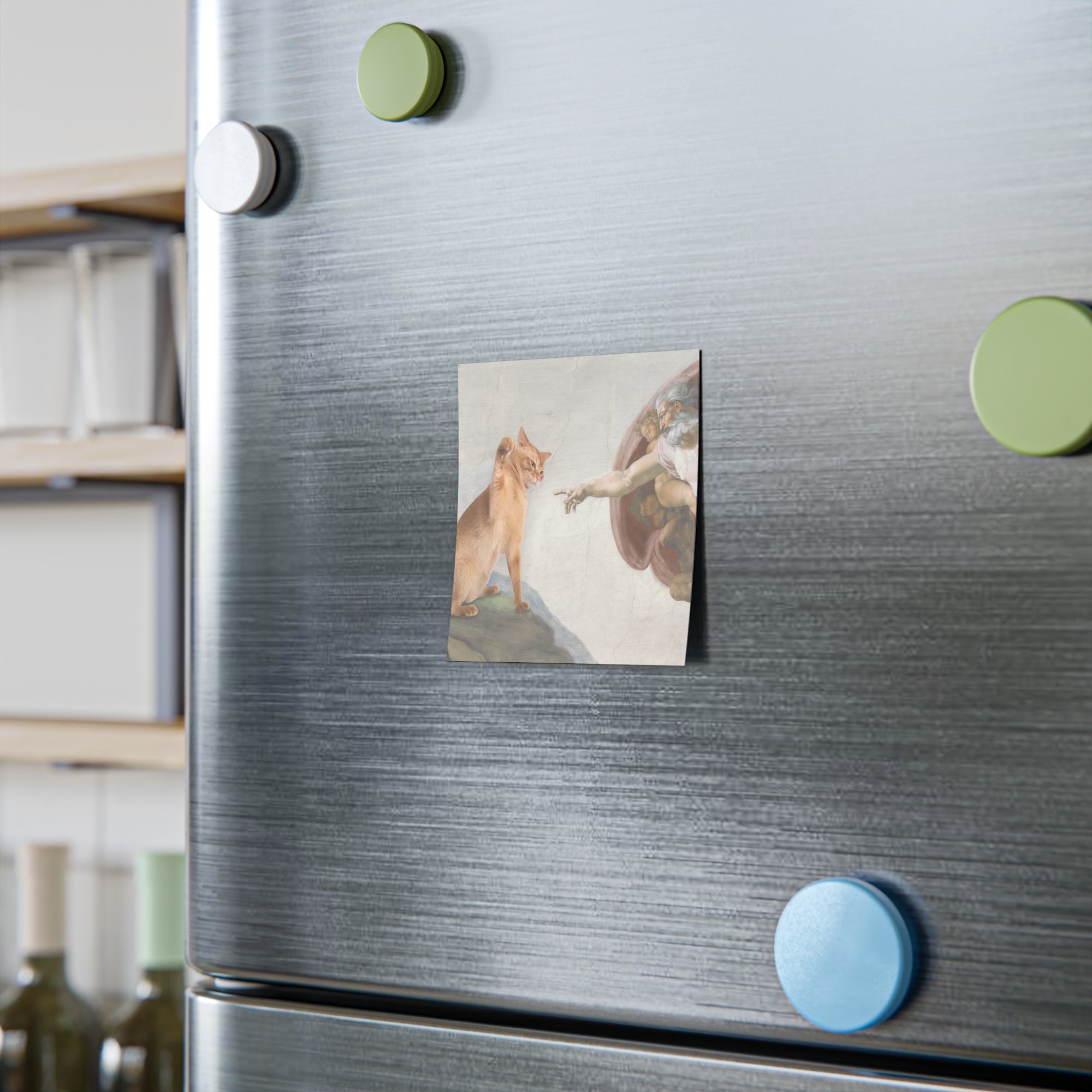 Fridge with Post-it notes 