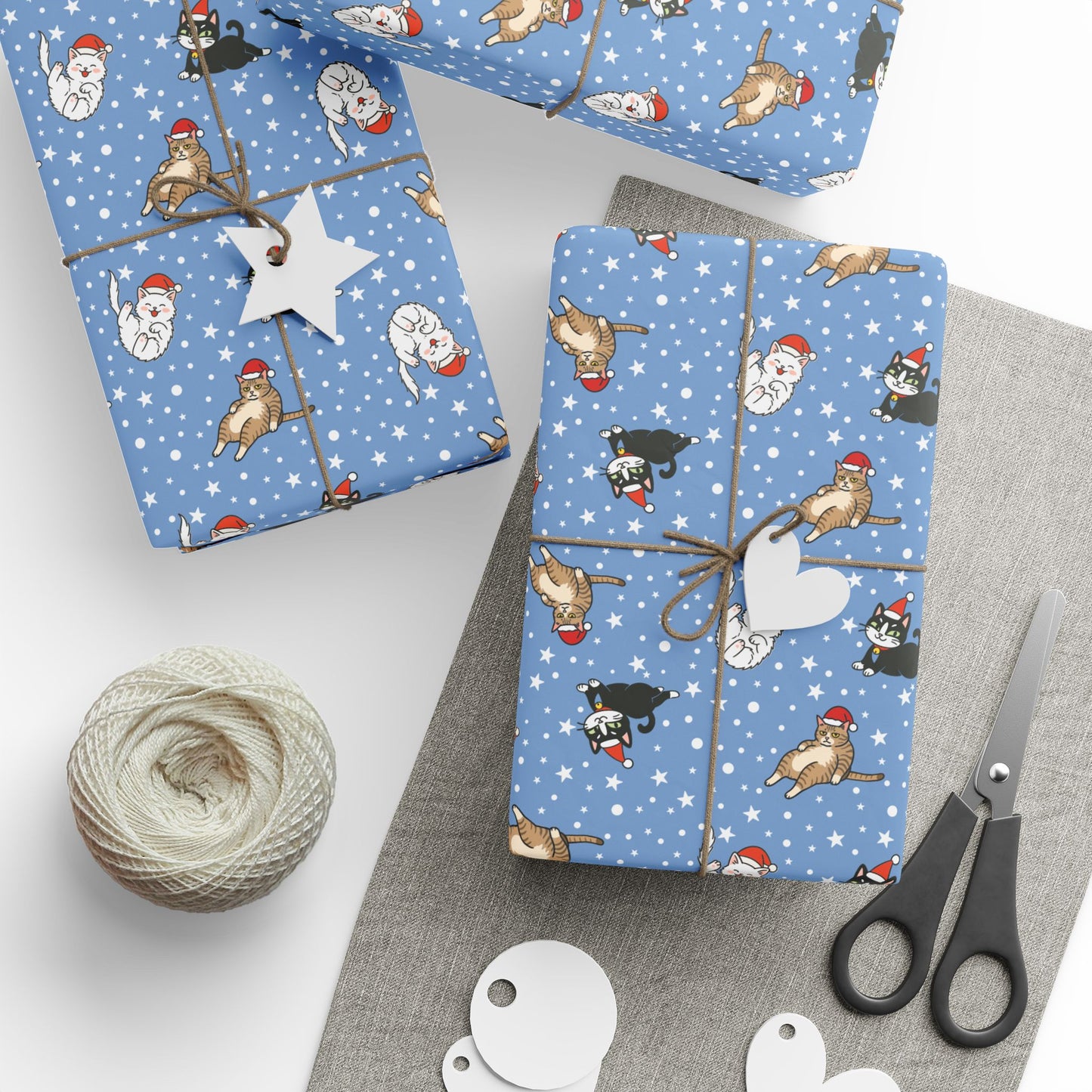 Santa Cat Christmas Wrapping Paper