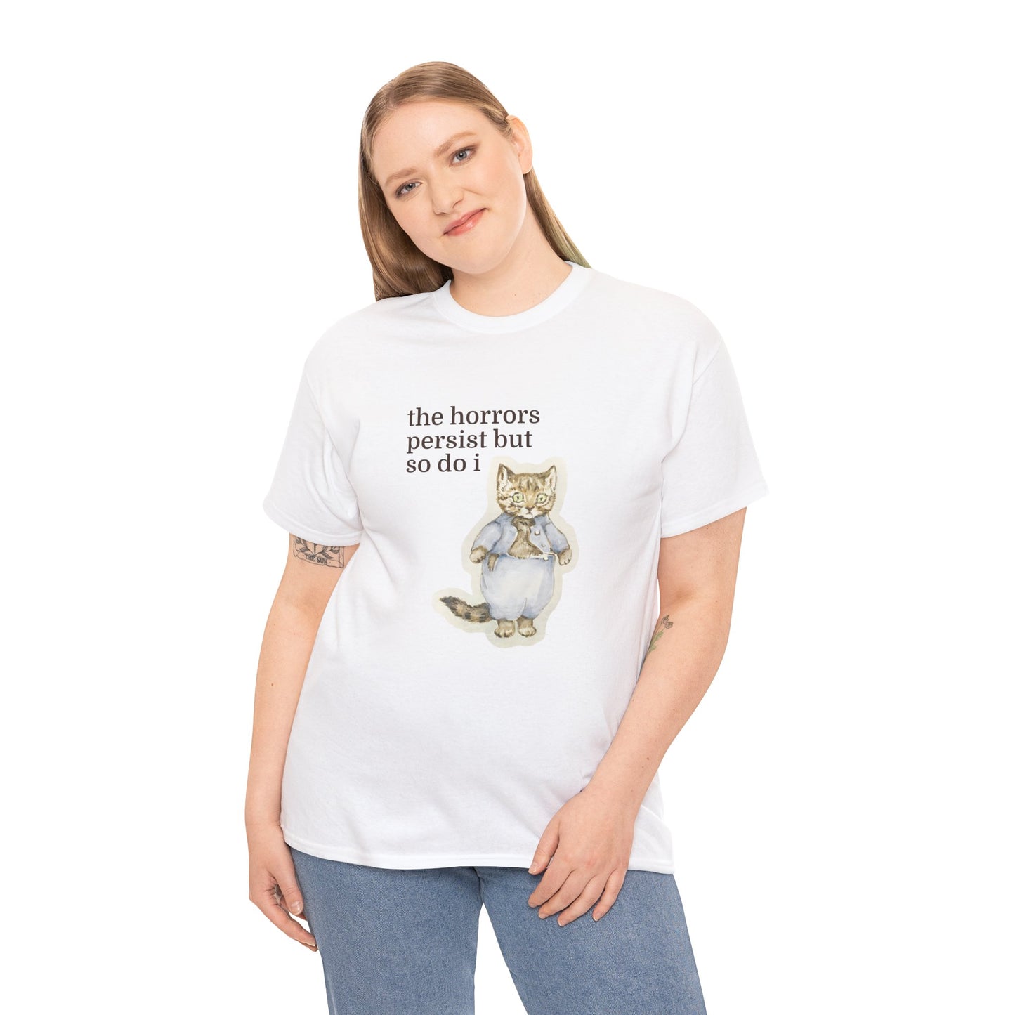 The Horrors Persist Vintage Cat Tee