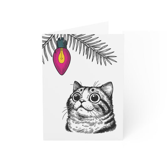 Wonderment Cat Holiday Greeting Cards (1, 10, 30, and 50pcs)