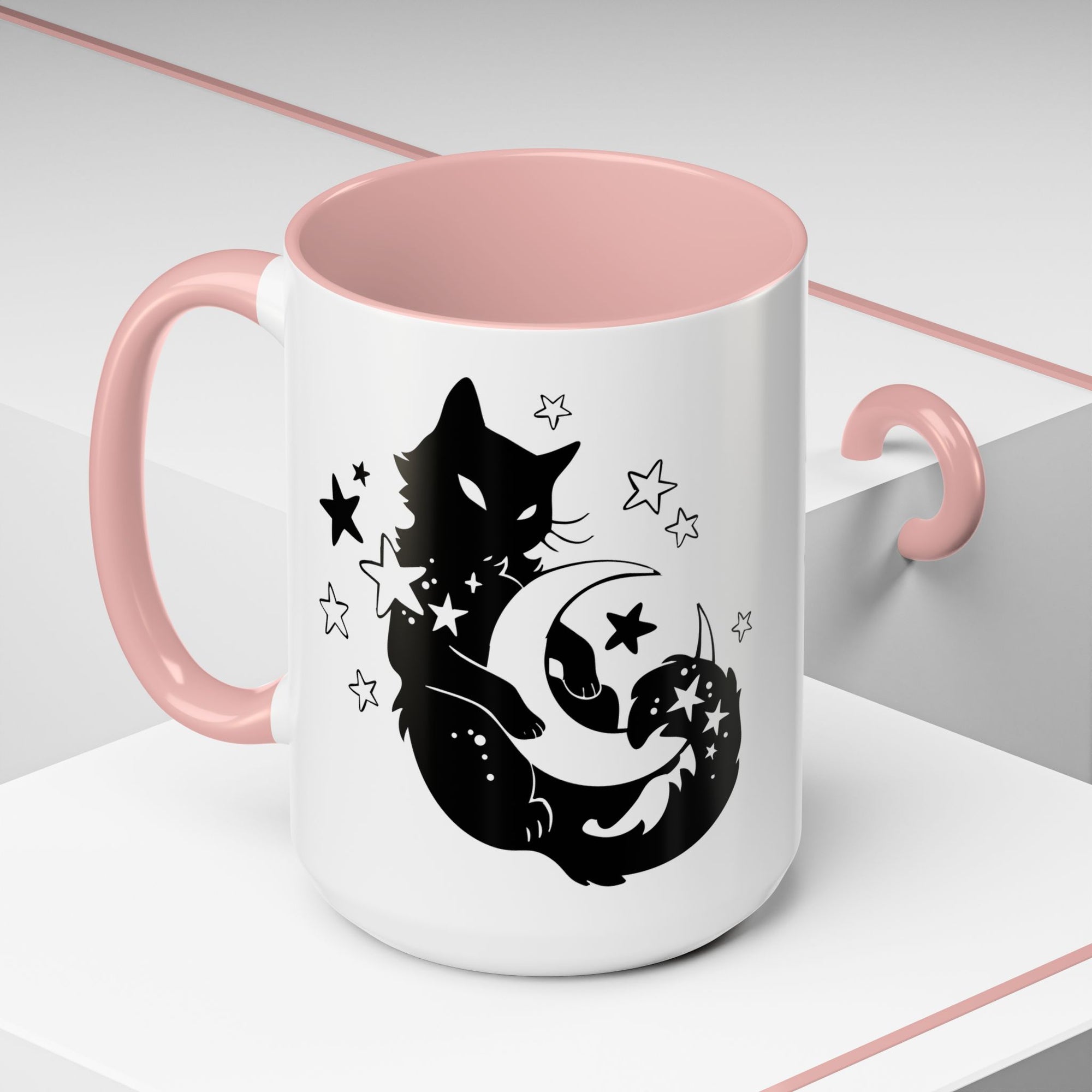 Moon Kitty Amongst the Stars Accent Coffee Mug (11, 15oz)