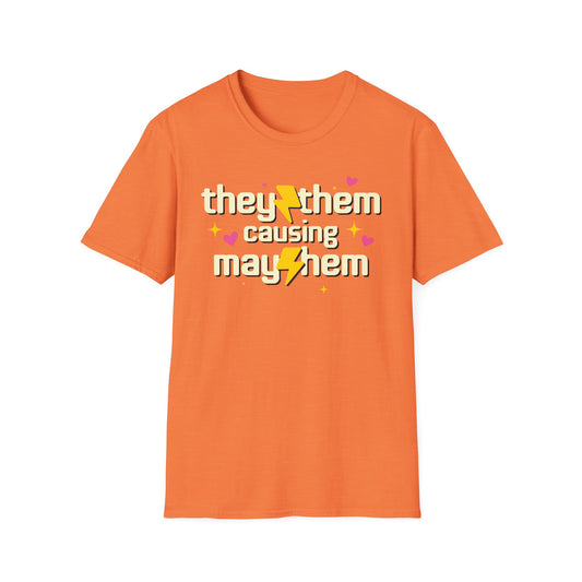 They Them Shirt - Causing Mayhem Nonbinary Pride Tee