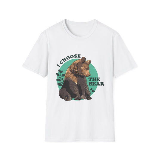 I Choose the Bear Shirt, Wilderness Humor Tee for Introverts and Nature Lovers