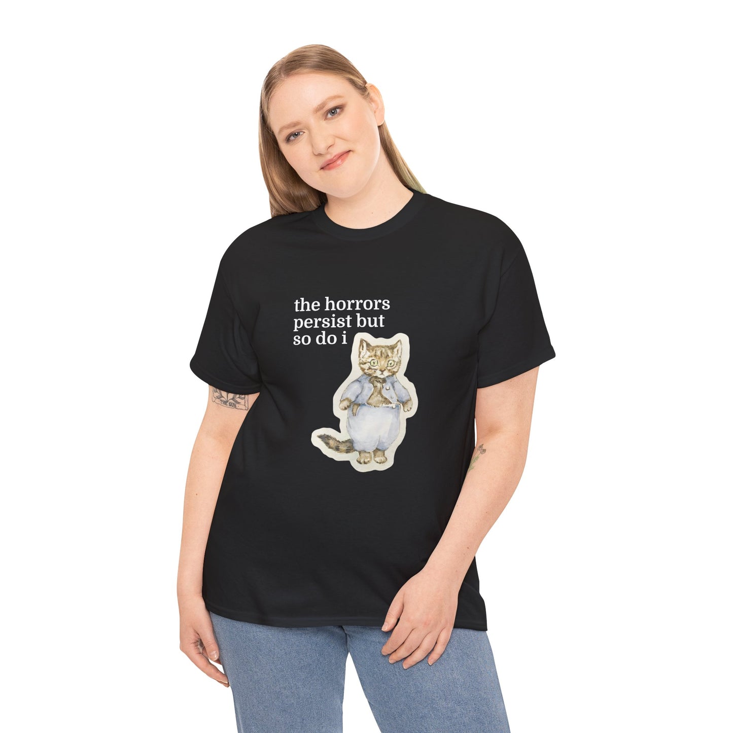The Horrors Persist Vintage Cat Tee