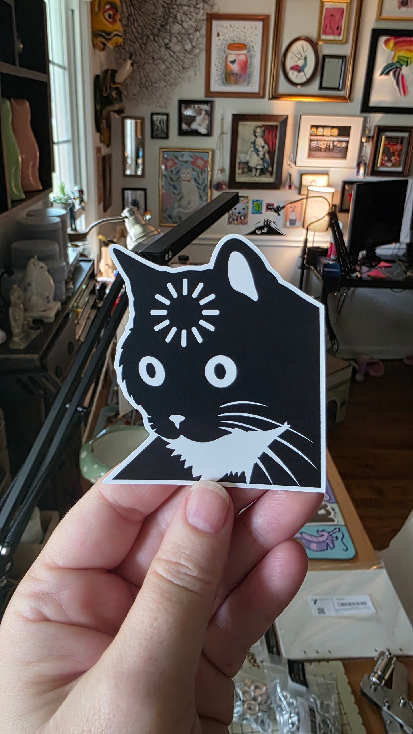 Buffering Loading Meme Cat Vinyl Decal Sticker