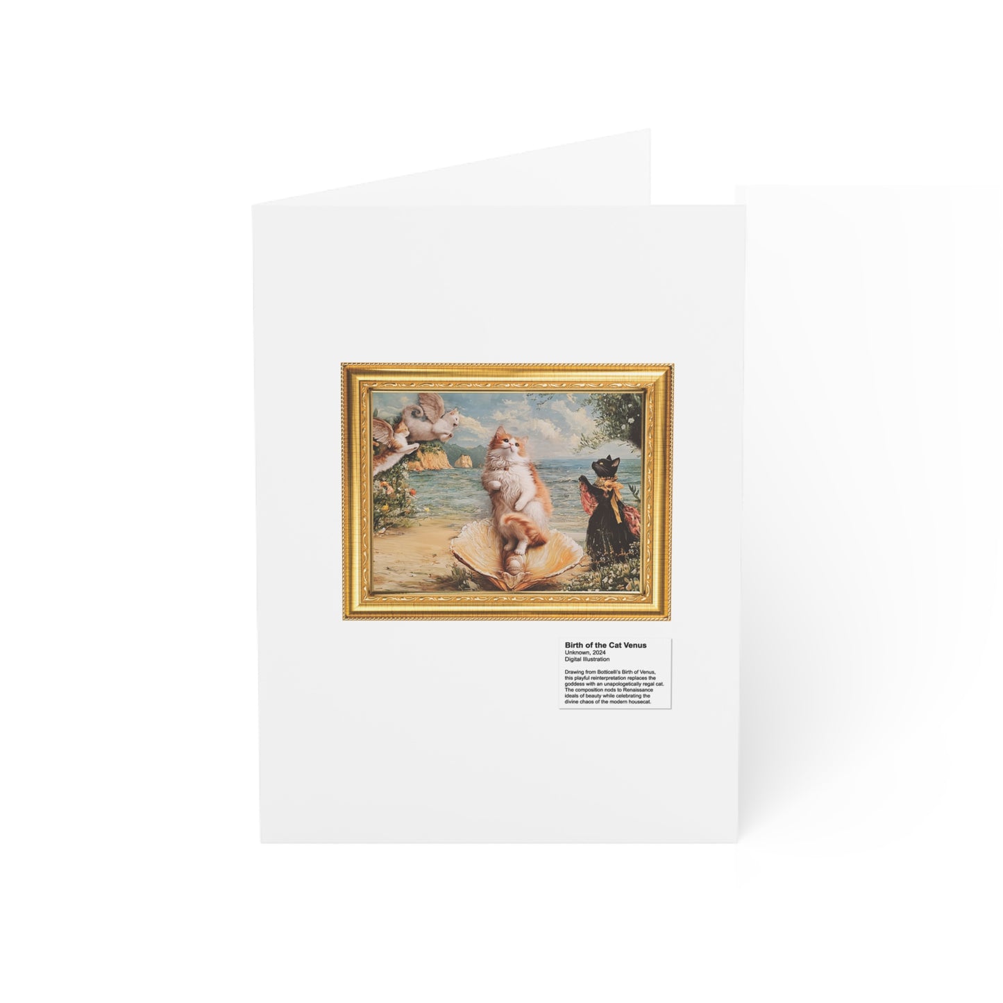 Birth of Cat Venus Greeting Cards (1, 10, 30, and 50pcs)