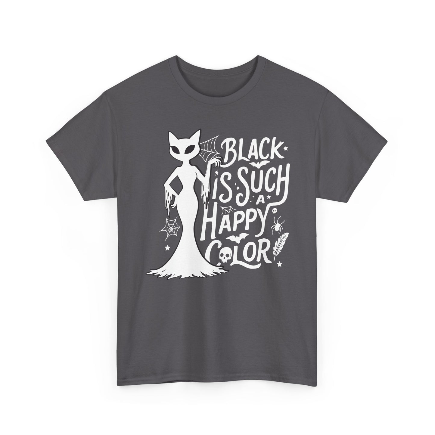 Black is Such a Happy Color T-Shirt for Cat Lovers