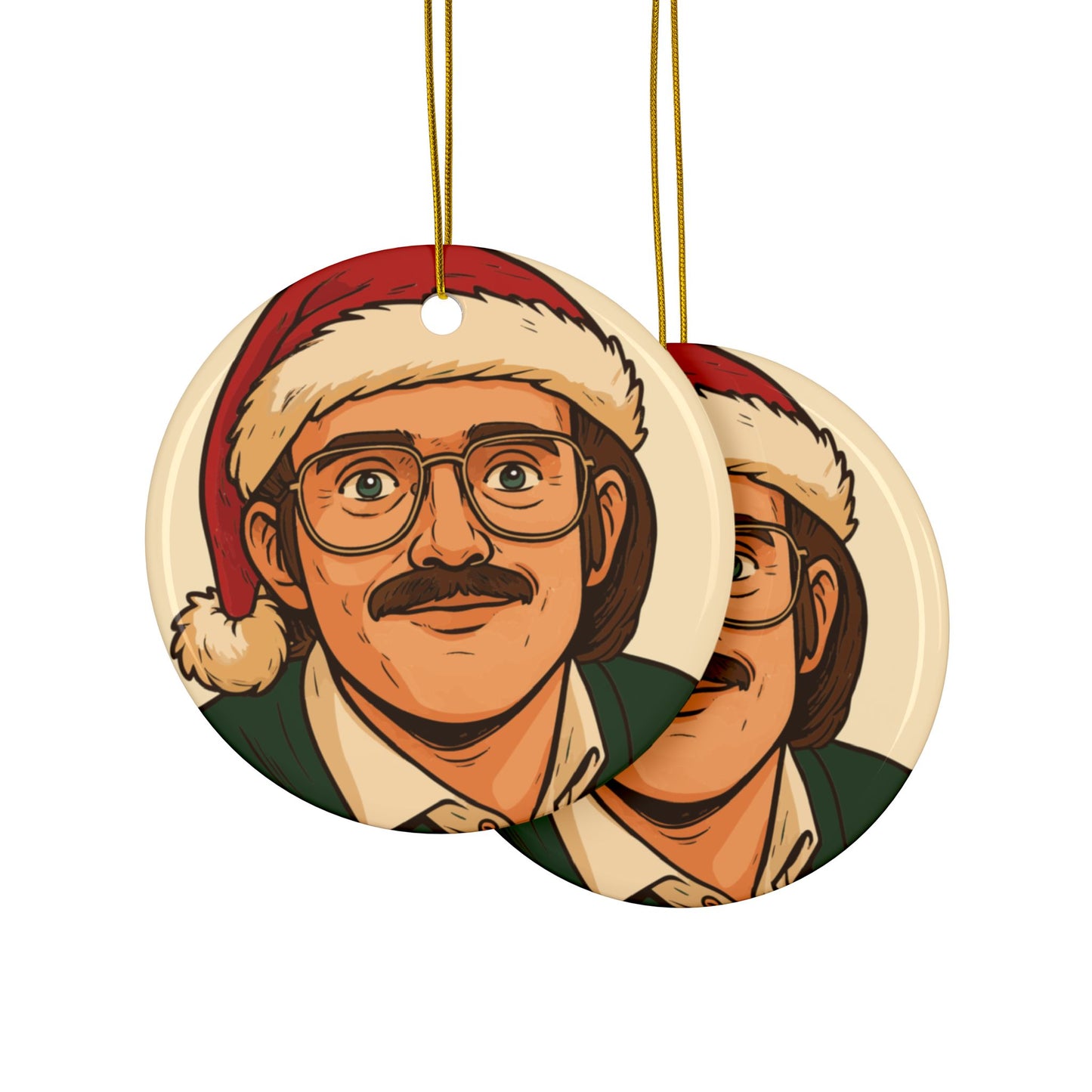 Chit Ceramic Ornaments, 2-Side Print, (1pc, 3pcs, 5pcs, 10pcs)