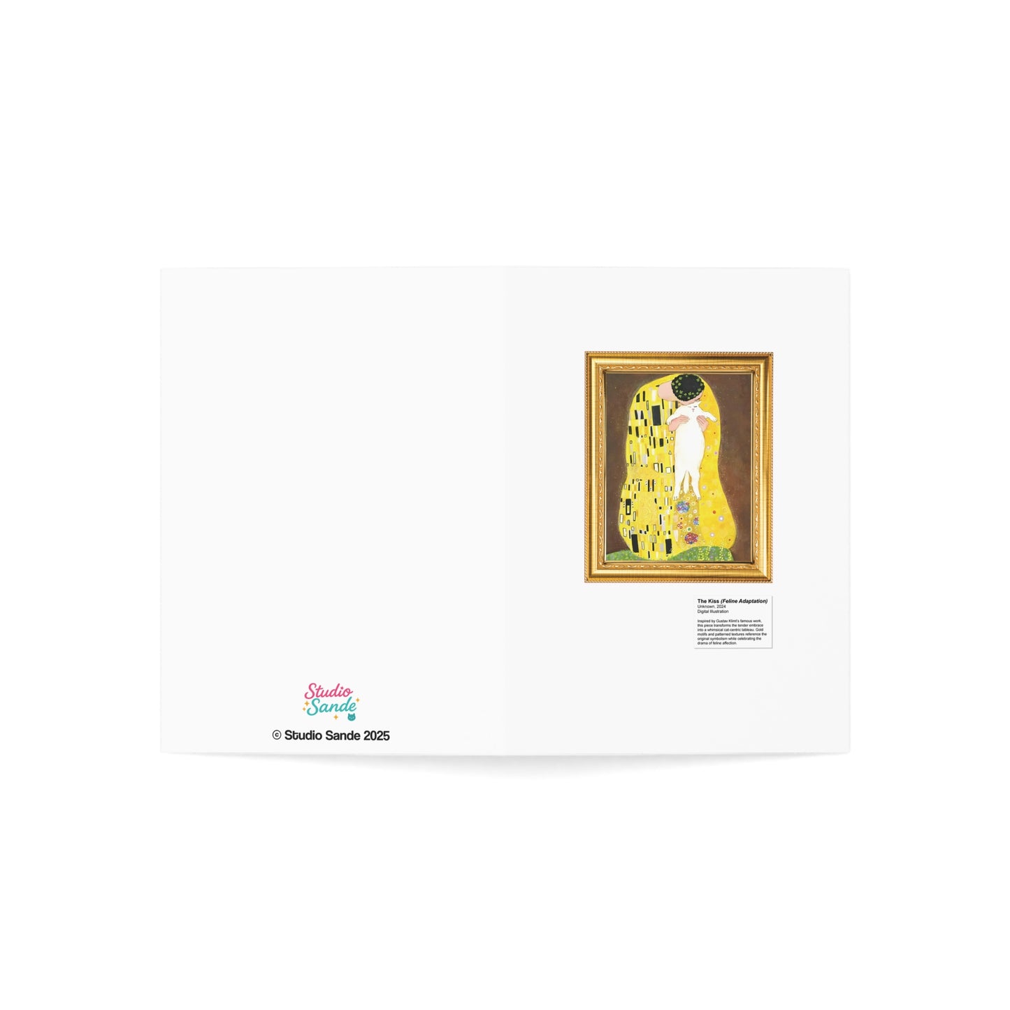 Klimt Cat The Kiss Greeting Cards (1, 10, 30, and 50pcs)