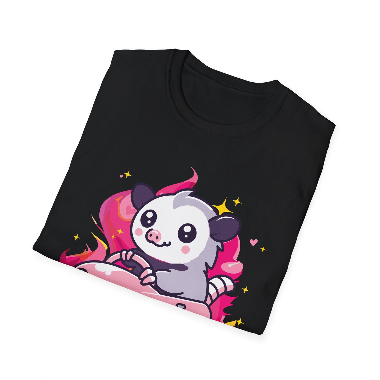 The Horrors Persist But So Do I Tee, Chaotic Possum Meme Shirt for Dark Humor Fans