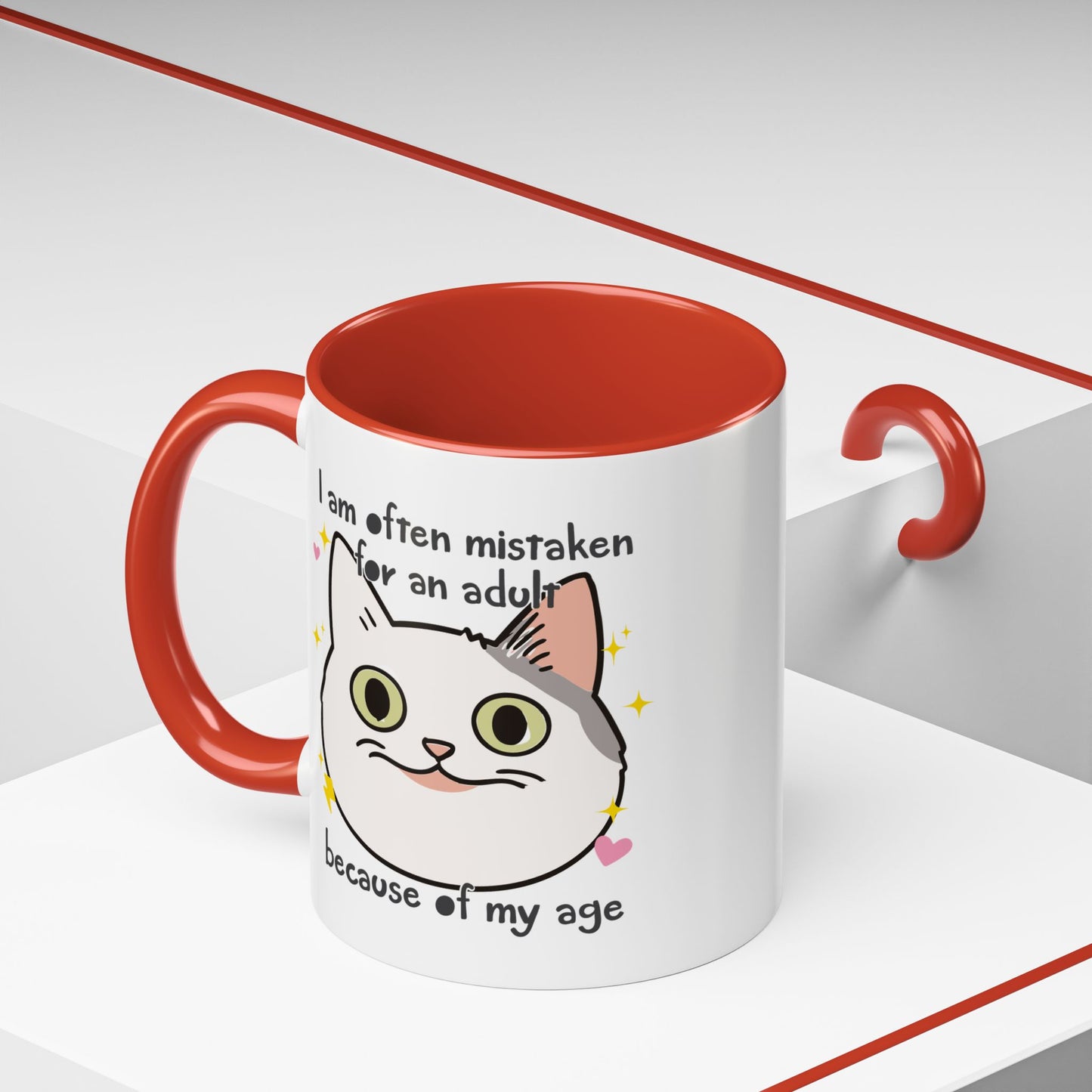 Mistaken For an Adult Cat Accent Coffee Mug (11, 15oz)
