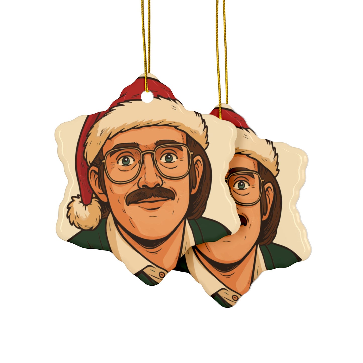 Chit Ceramic Ornaments, 2-Side Print, (1pc, 3pcs, 5pcs, 10pcs)