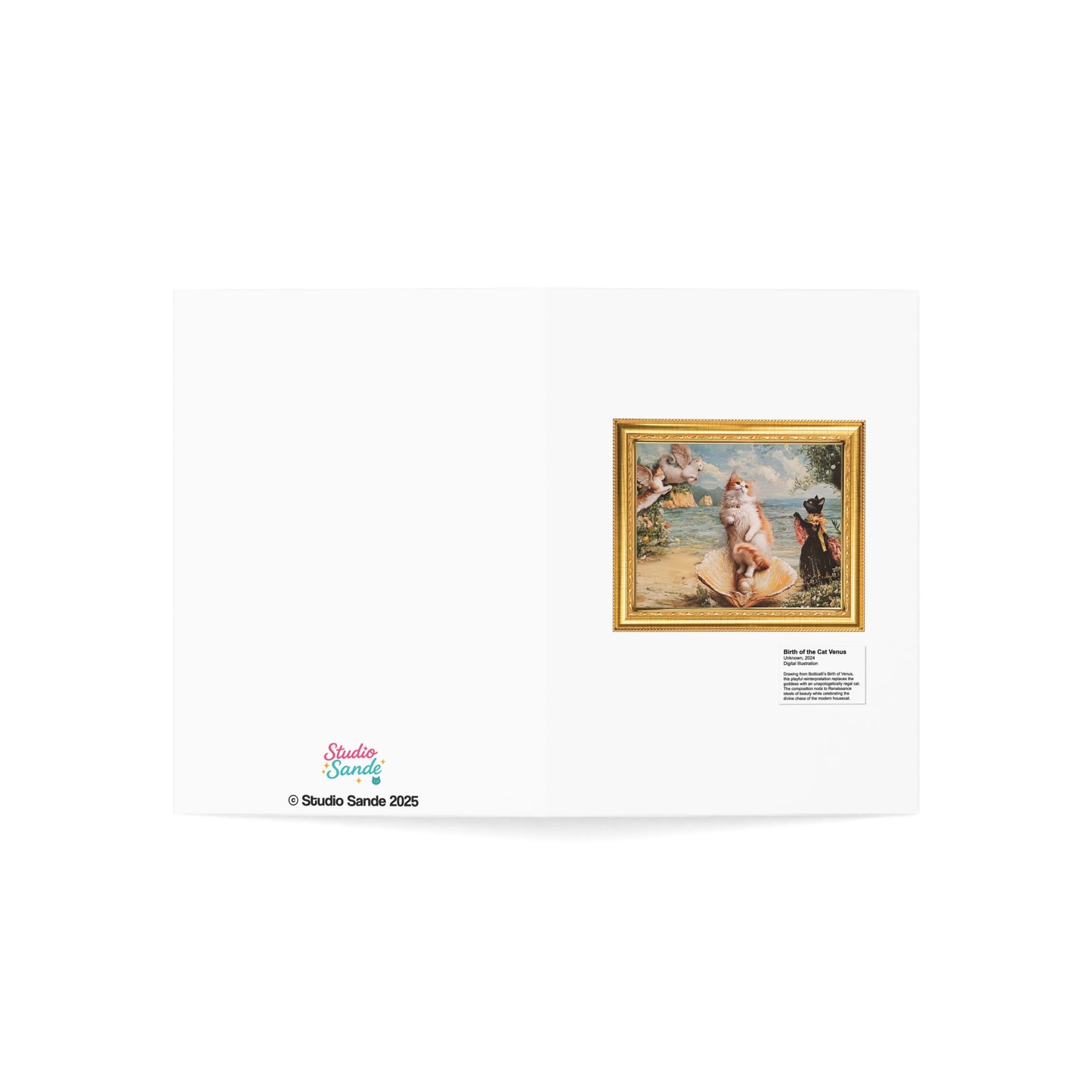 Birth of Cat Venus Greeting Cards (1, 10, 30, and 50pcs)