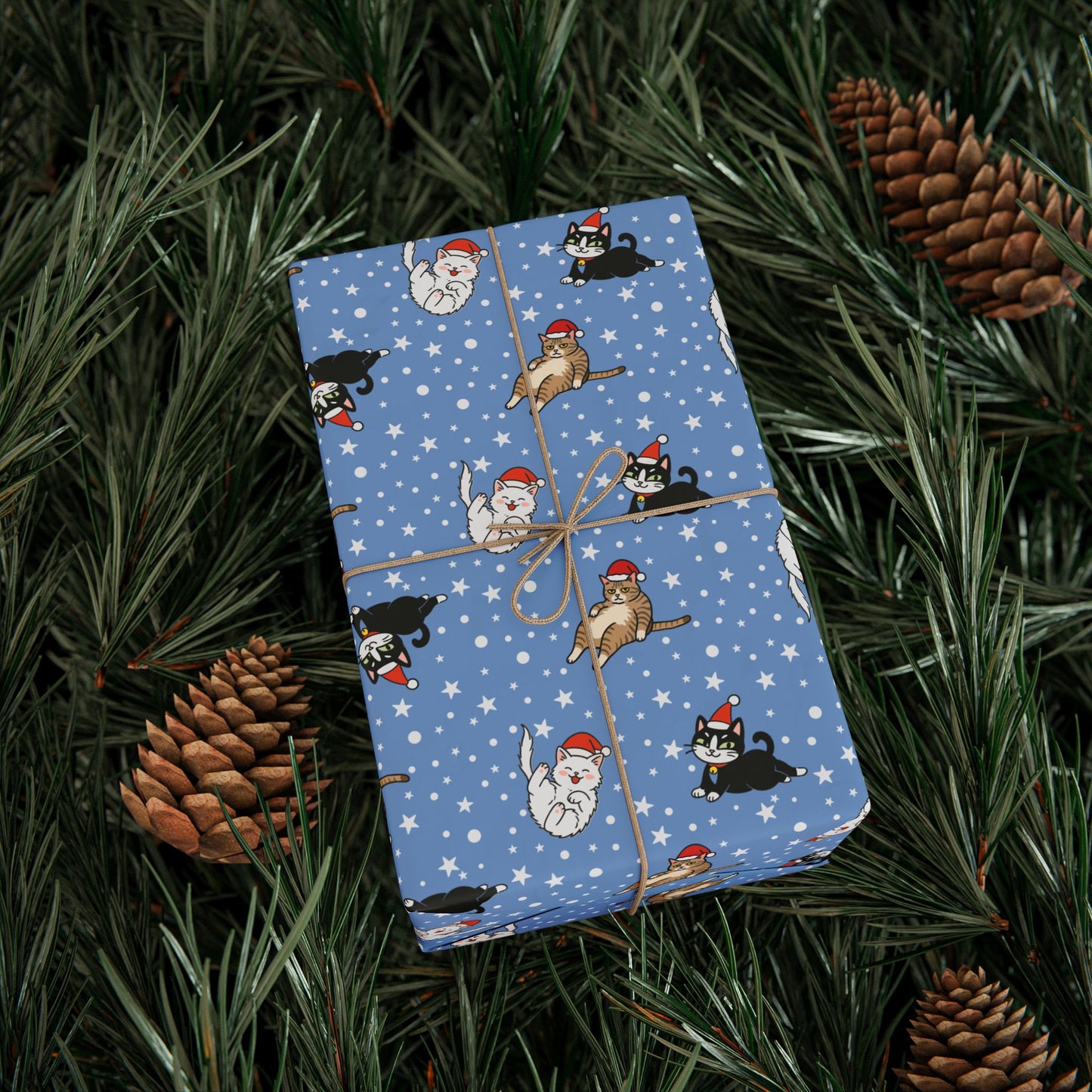 Santa Cat Christmas Wrapping Paper