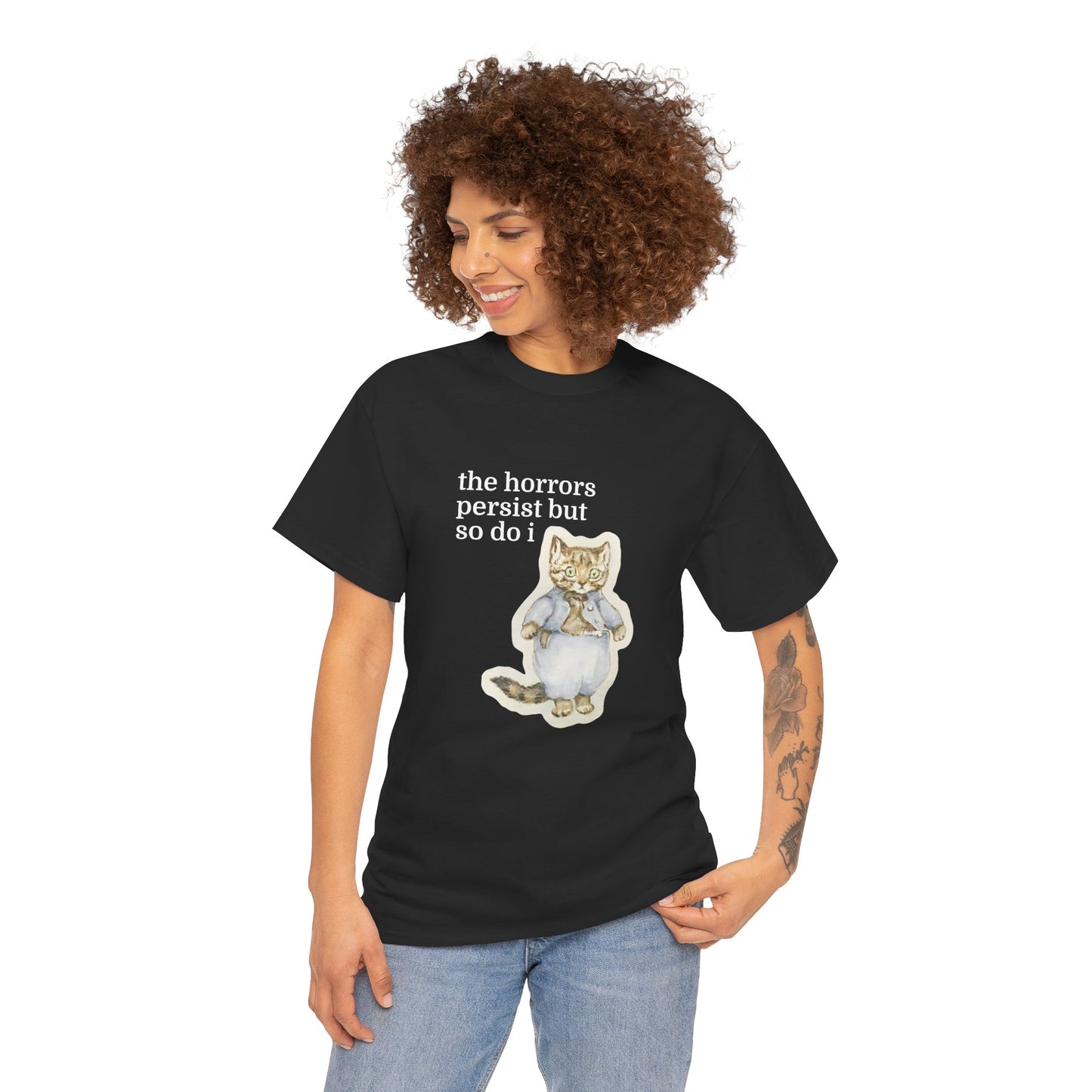 The Horrors Persist Vintage Cat Tee