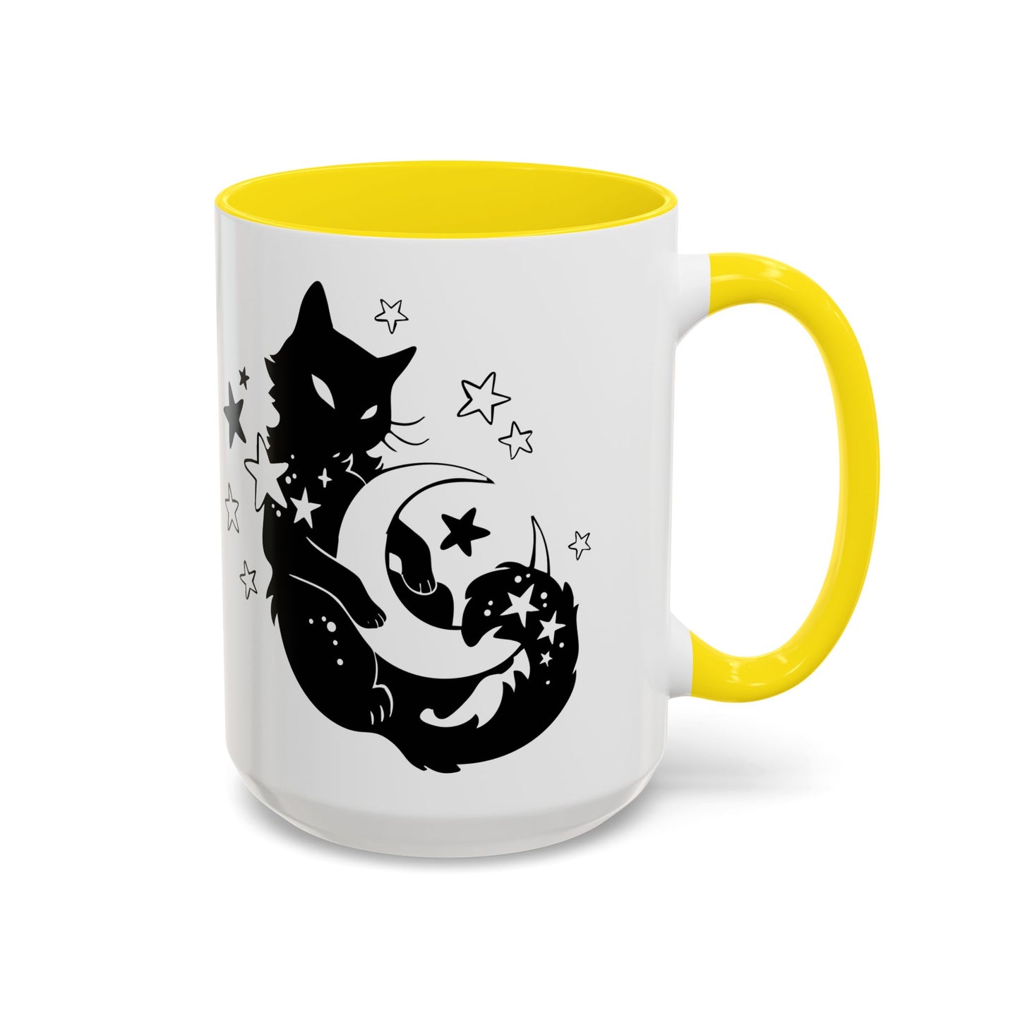 Moon Kitty Amongst the Stars Accent Coffee Mug (11, 15oz)