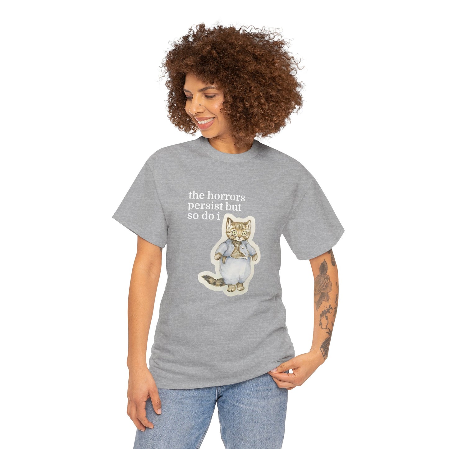The Horrors Persist Vintage Cat Tee