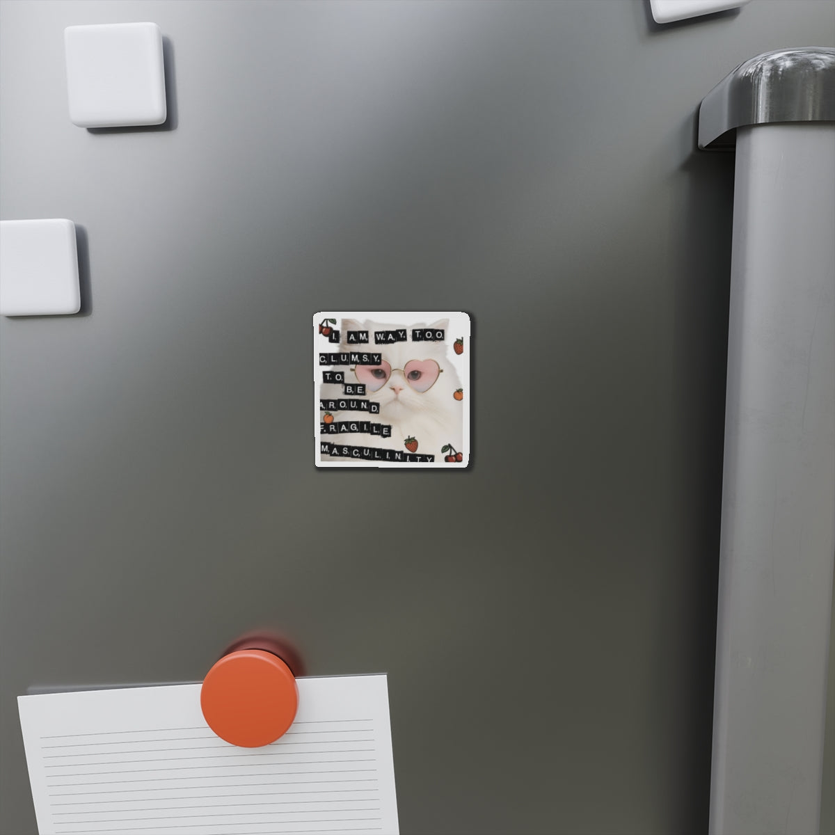 Fragile Masculinity Cat Die-Cut Magnets
