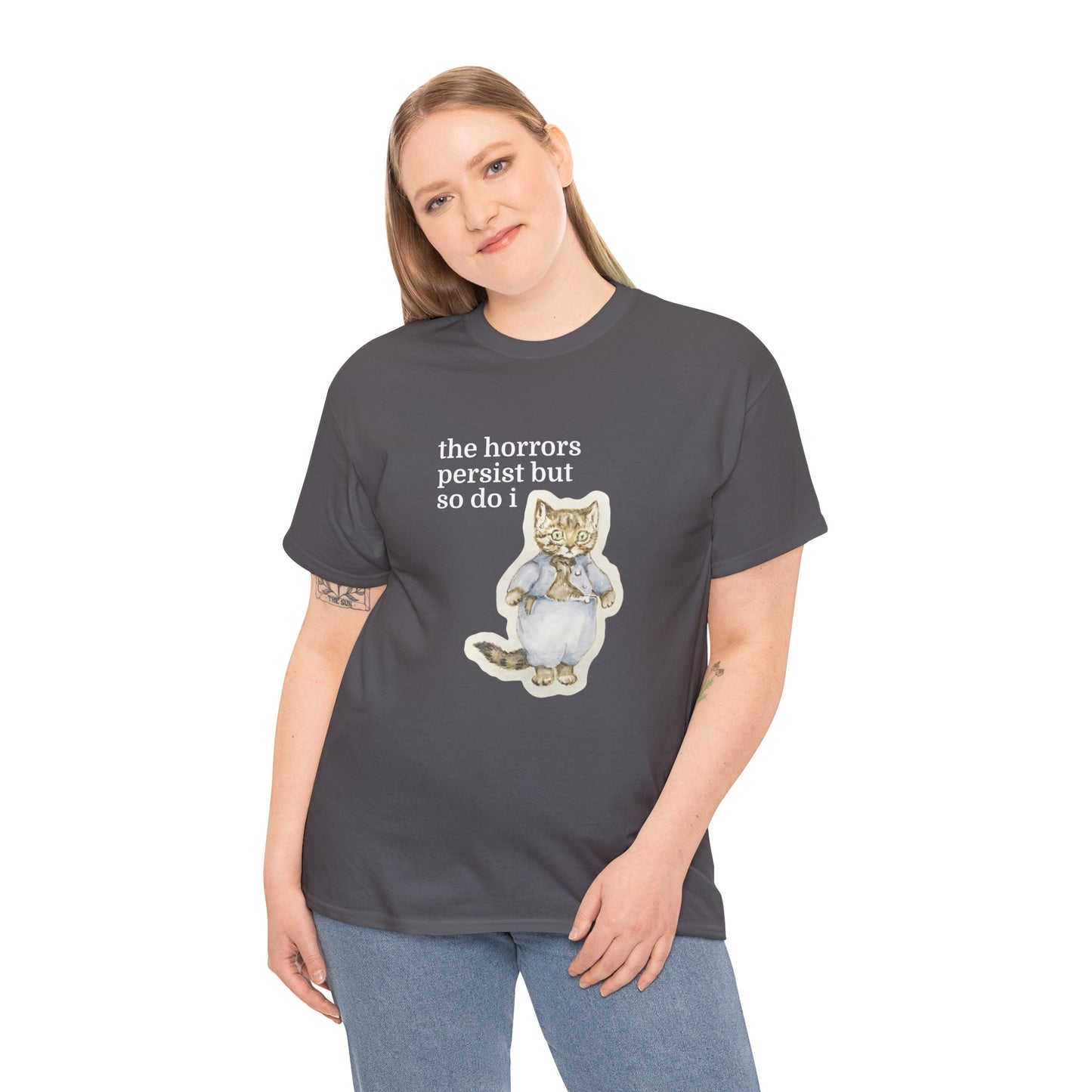 The Horrors Persist Vintage Cat Tee