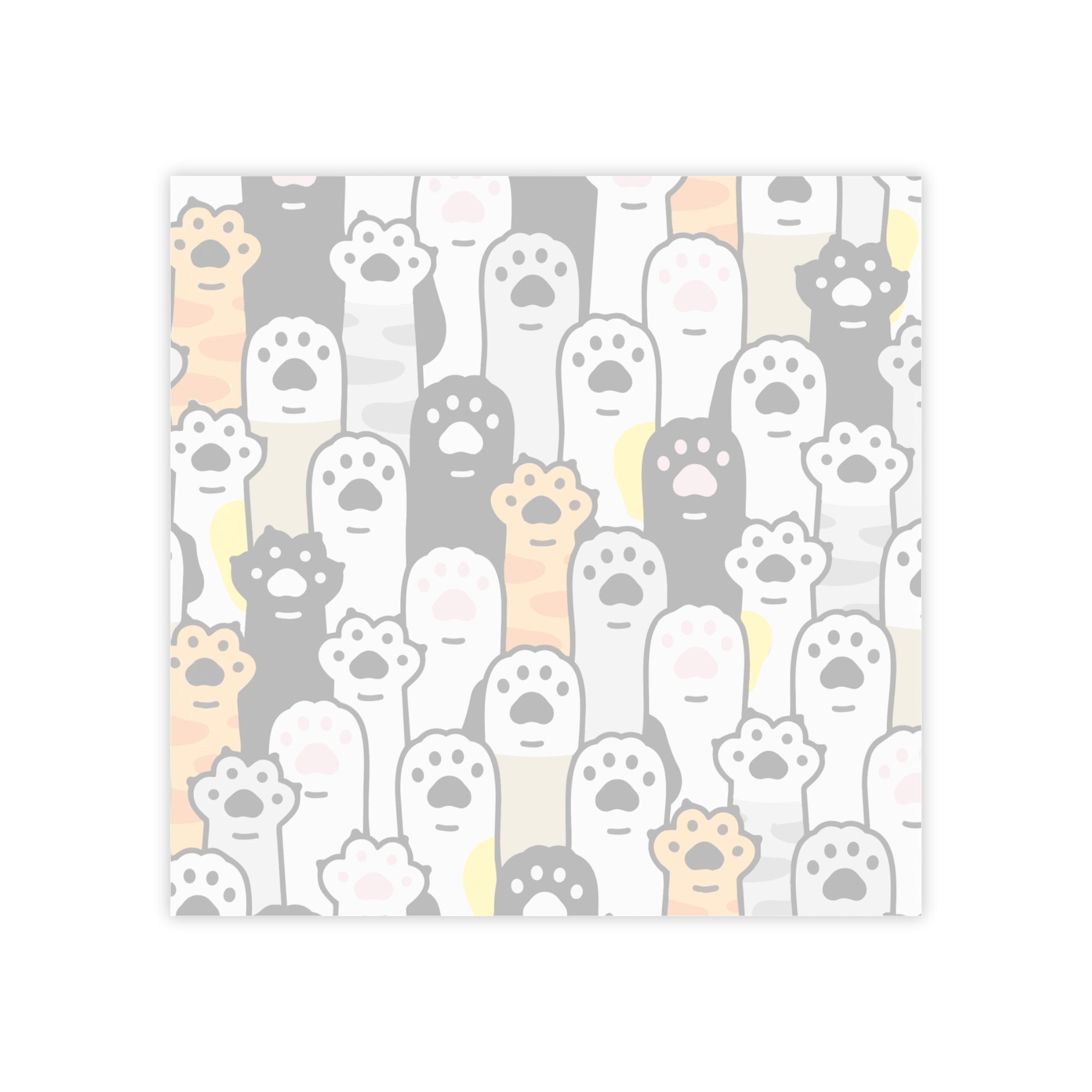 Post it notes with cat paws