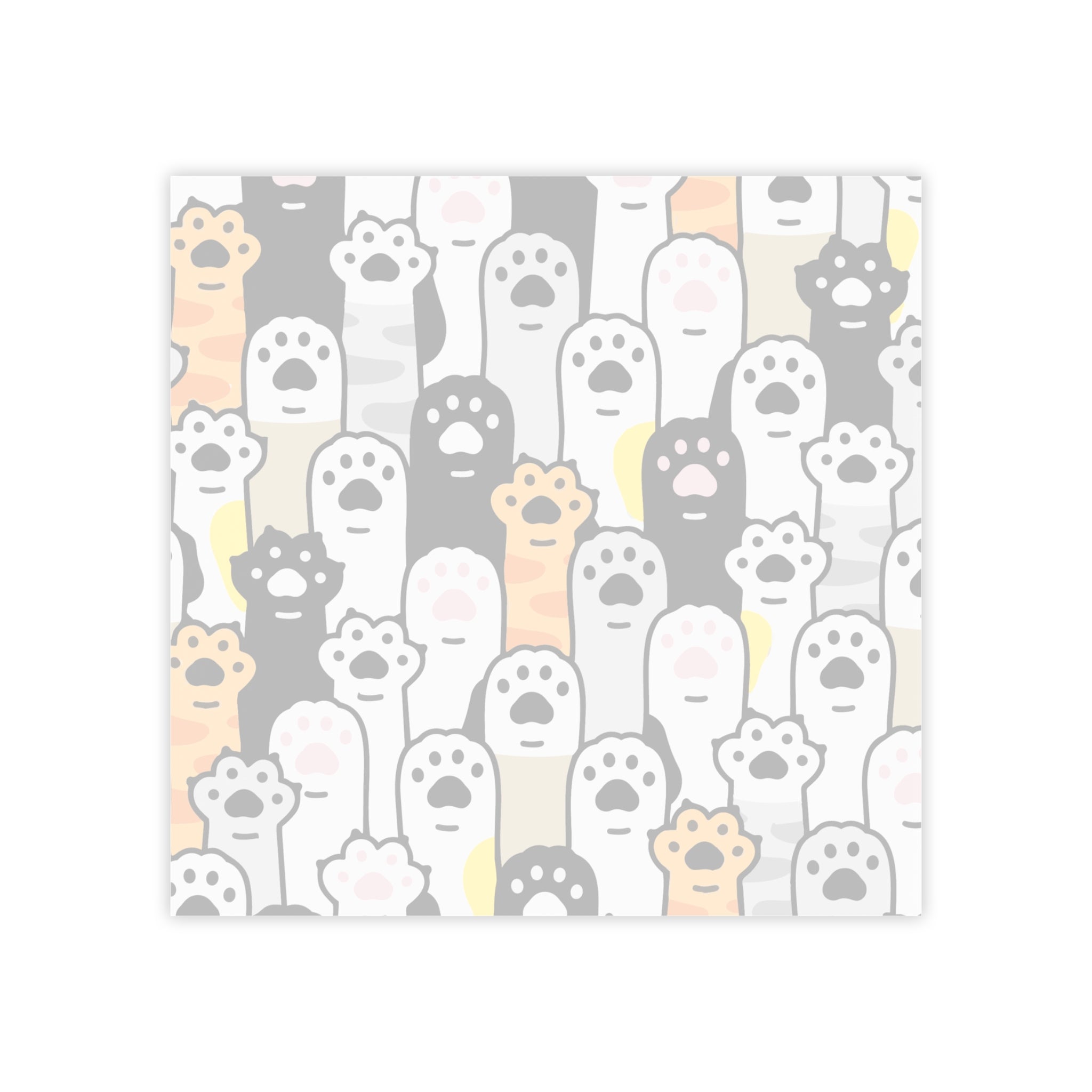 Post it notes with cat paws