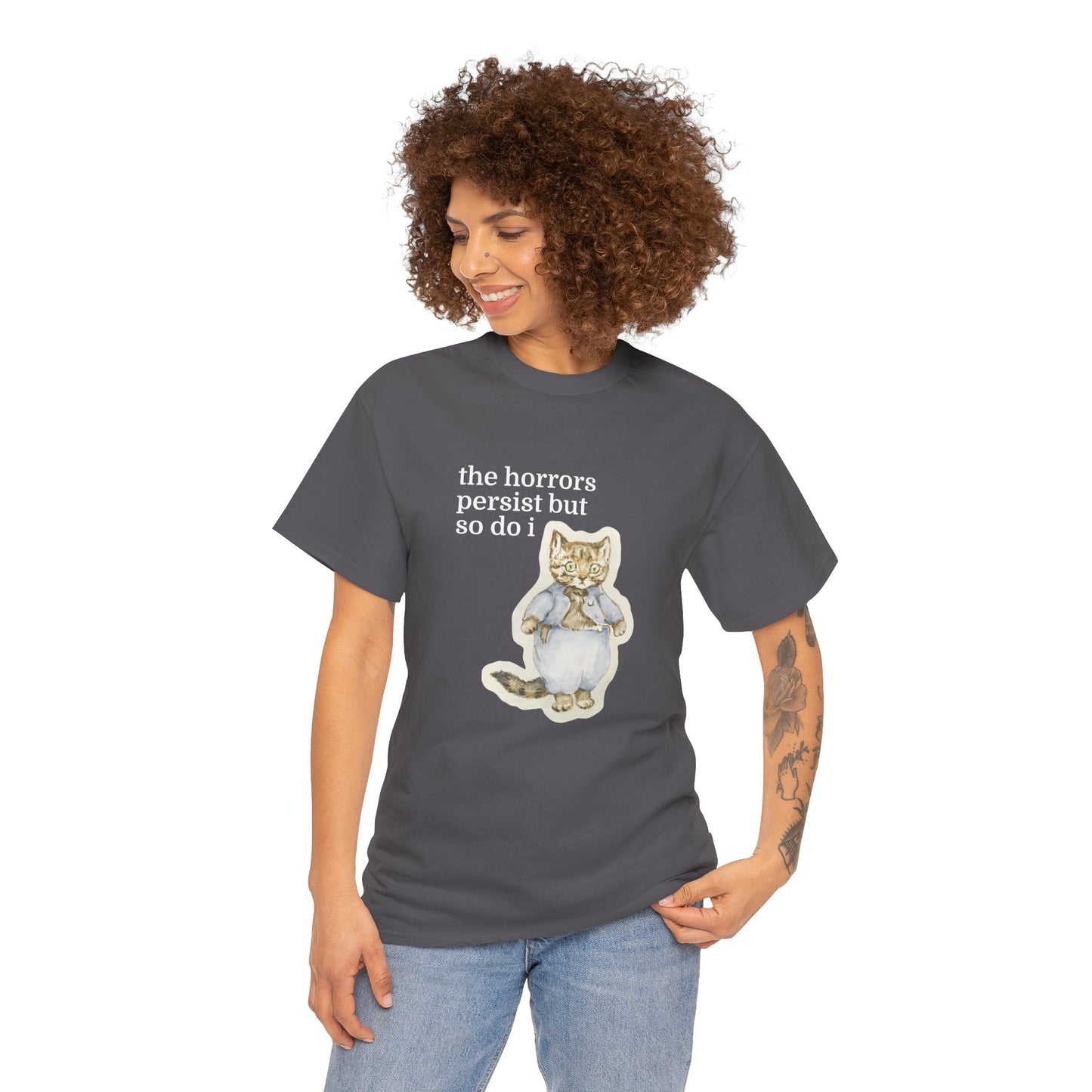 The Horrors Persist Vintage Cat Tee