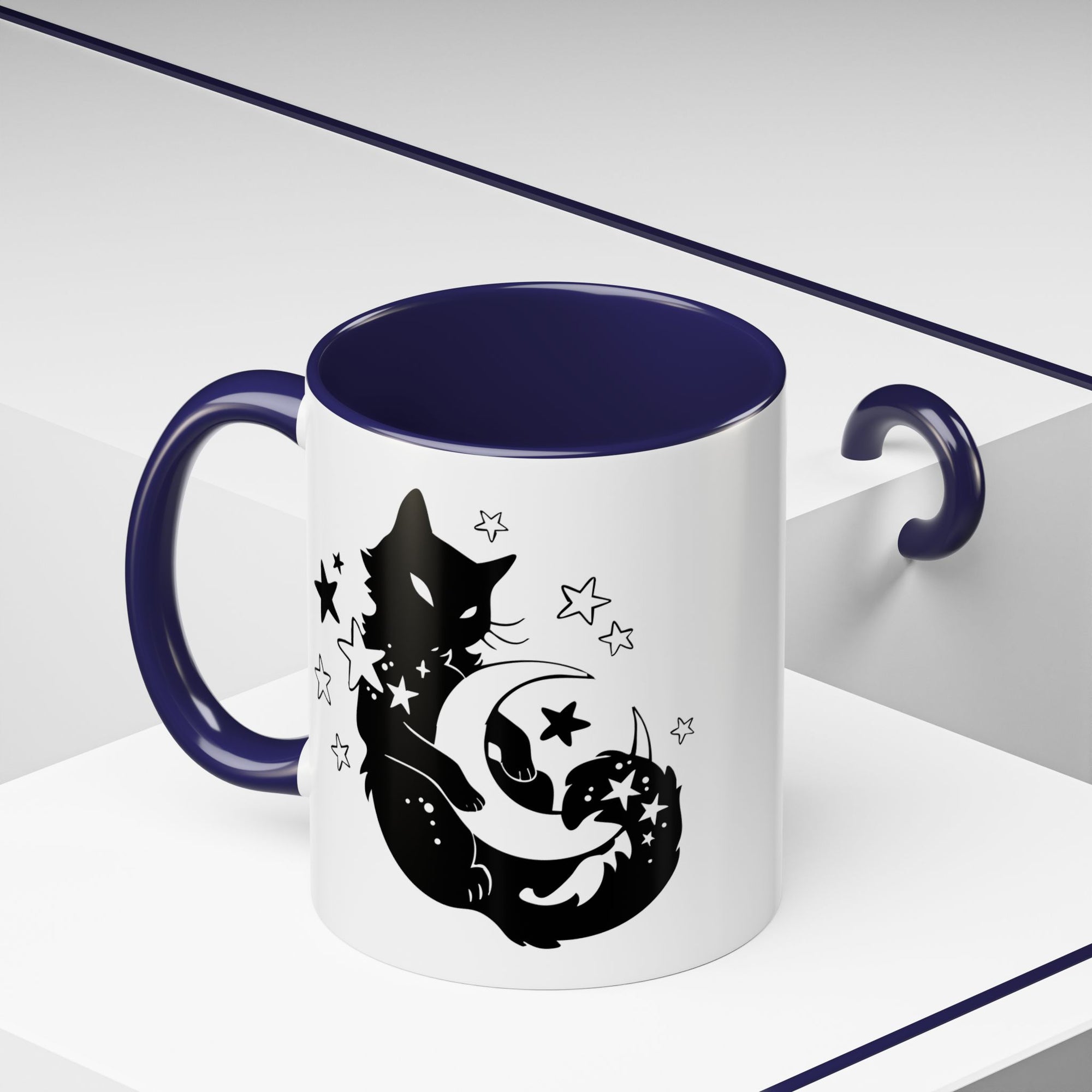 Moon Kitty Amongst the Stars Accent Coffee Mug (11, 15oz)